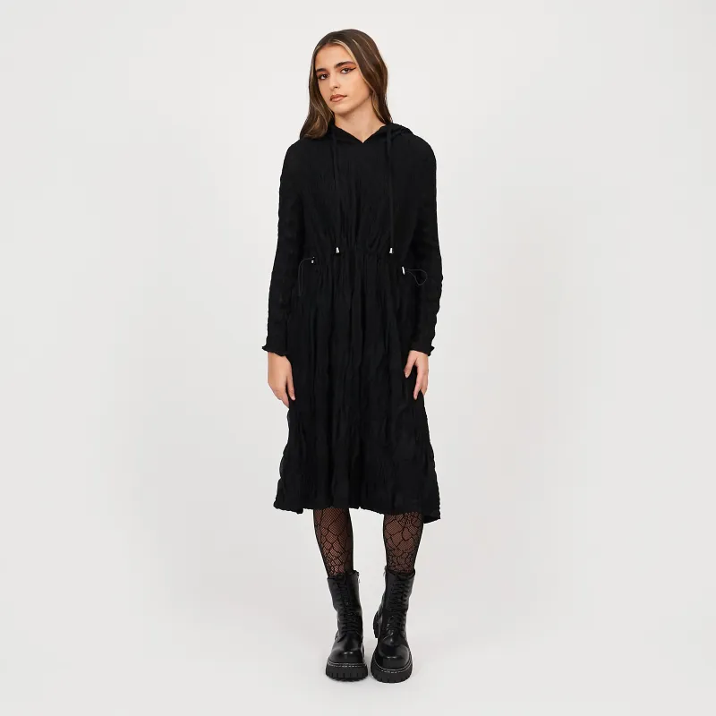 Bespoke Scintilla Black Utility Hooded Dress- One Size sold by Koi Footwear