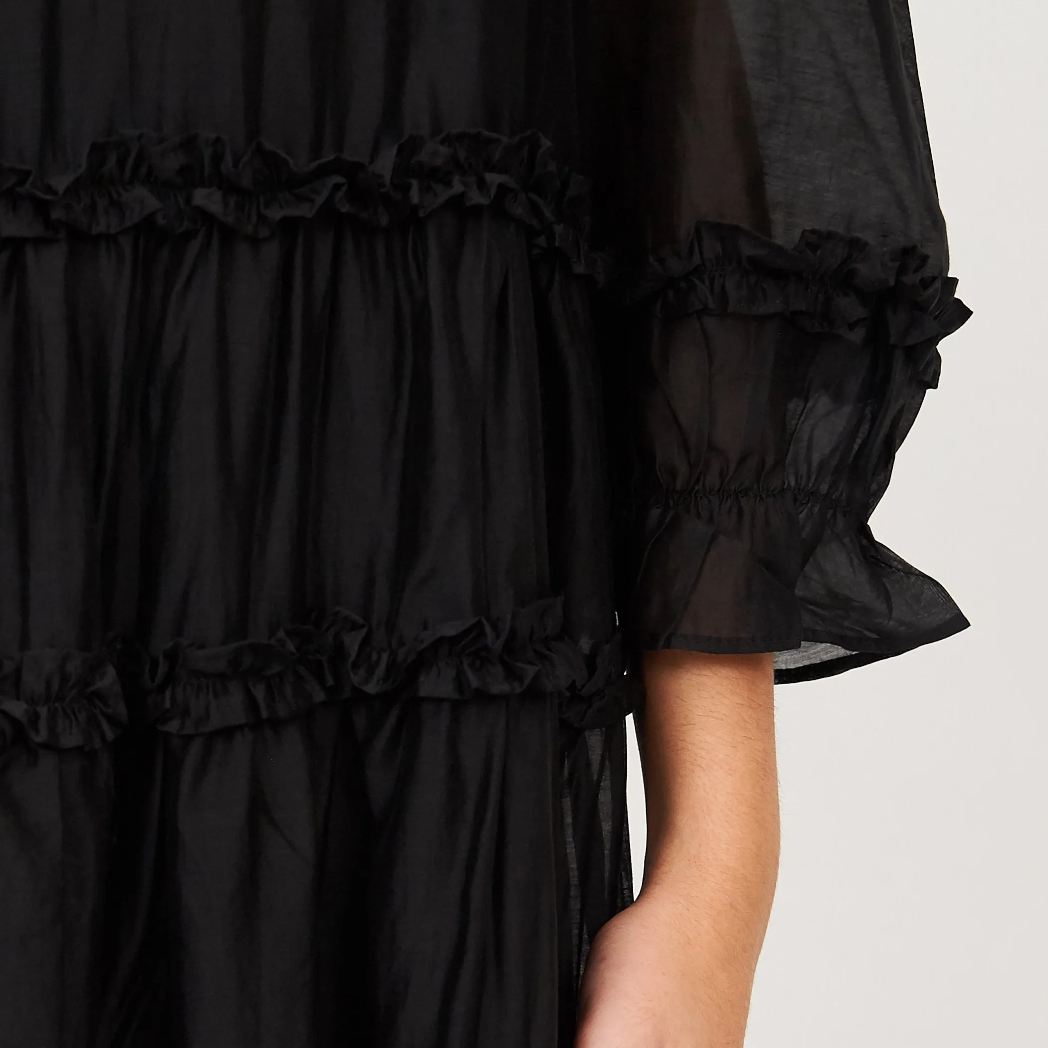 Bespoke Lissome Black Tiered Midi Dress- One Size sold by Koi Footwear product image thumbnail 4