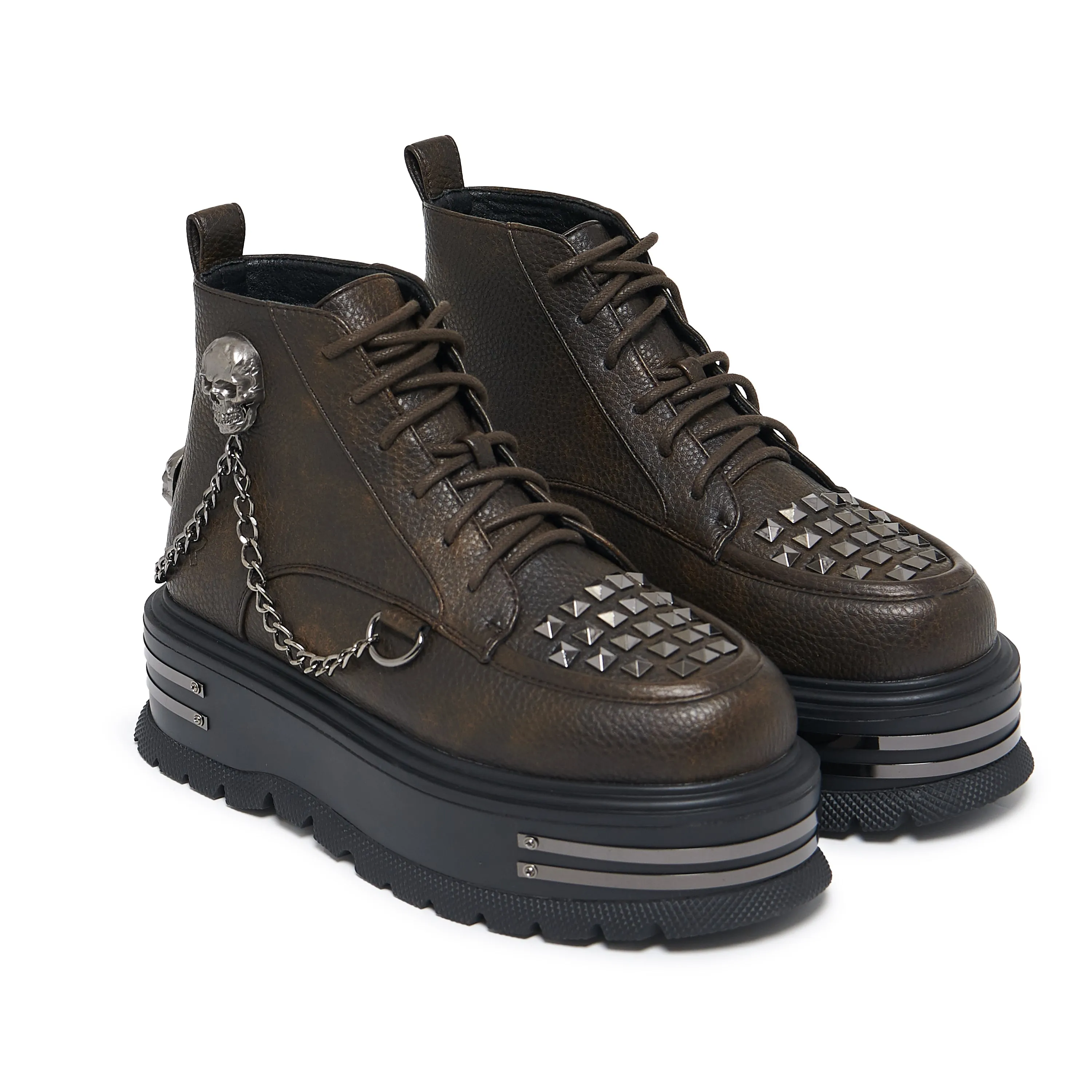 Chained Up Envy Skull Hardware Platform Boots sold by Koi Footwear product image thumbnail 2