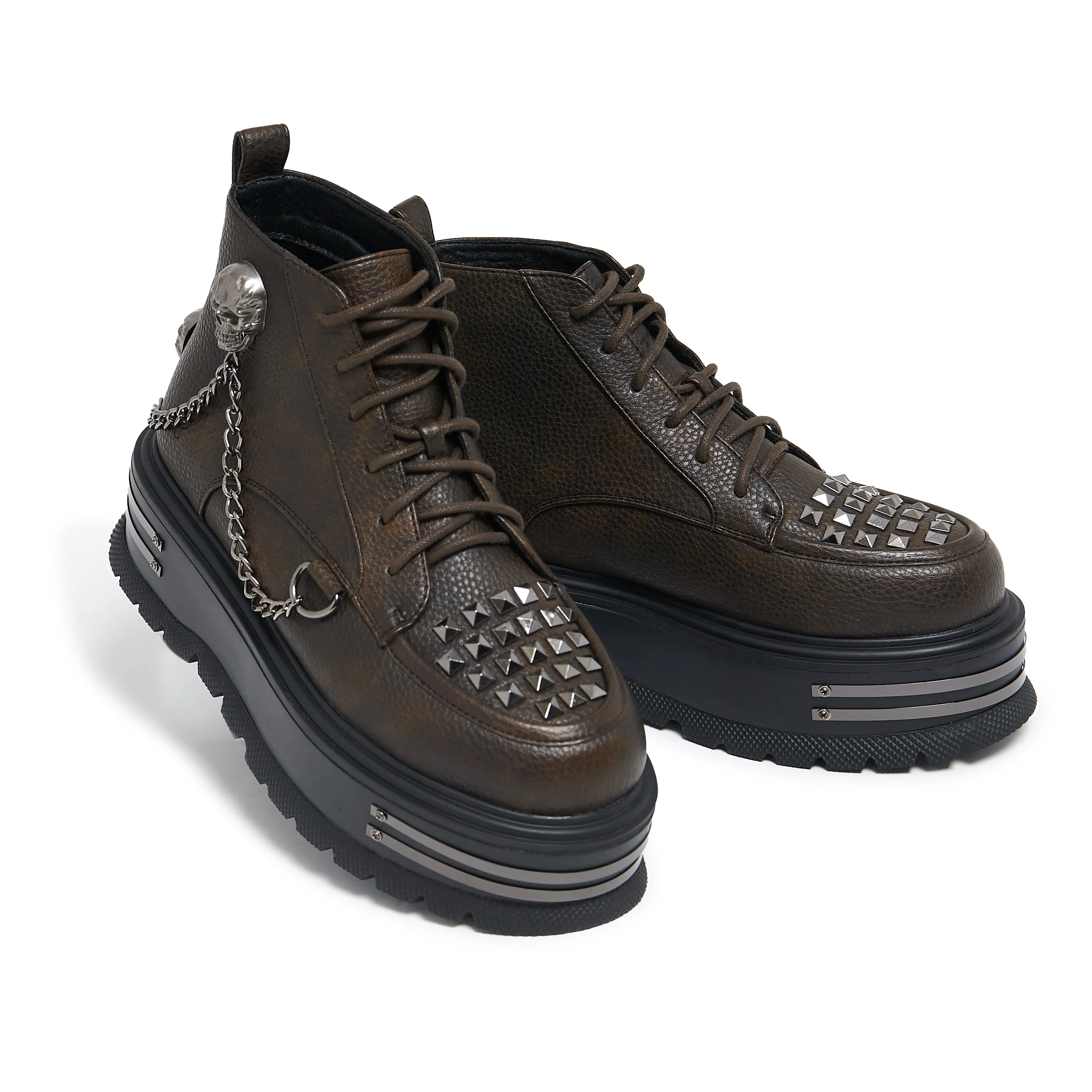 Chained Up Envy Skull Hardware Platform Boots sold by Koi Footwear product image thumbnail 5