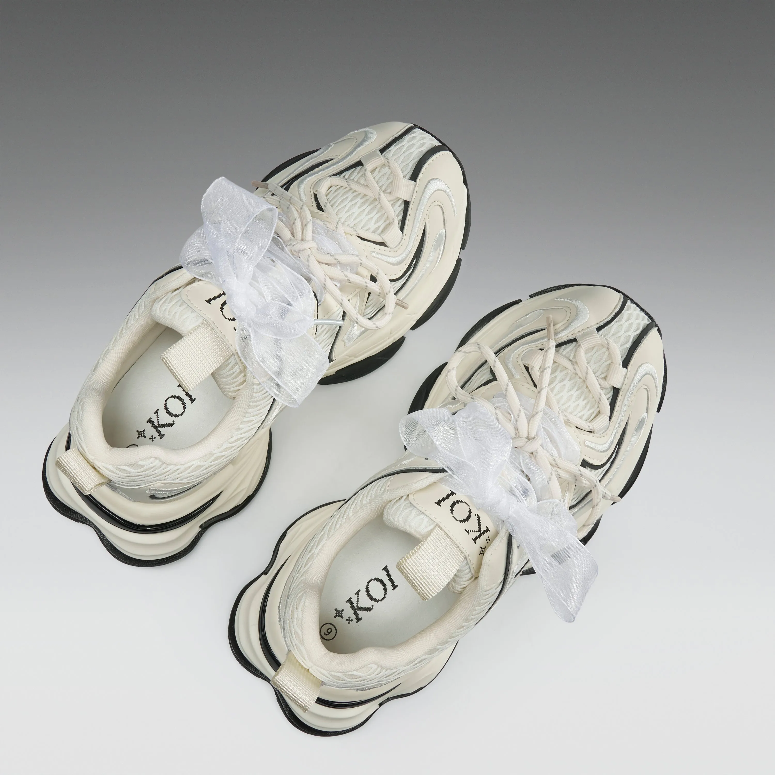 Labyrinth Mega Chunky Trainers - White sold by Koi Footwear product image thumbnail 4