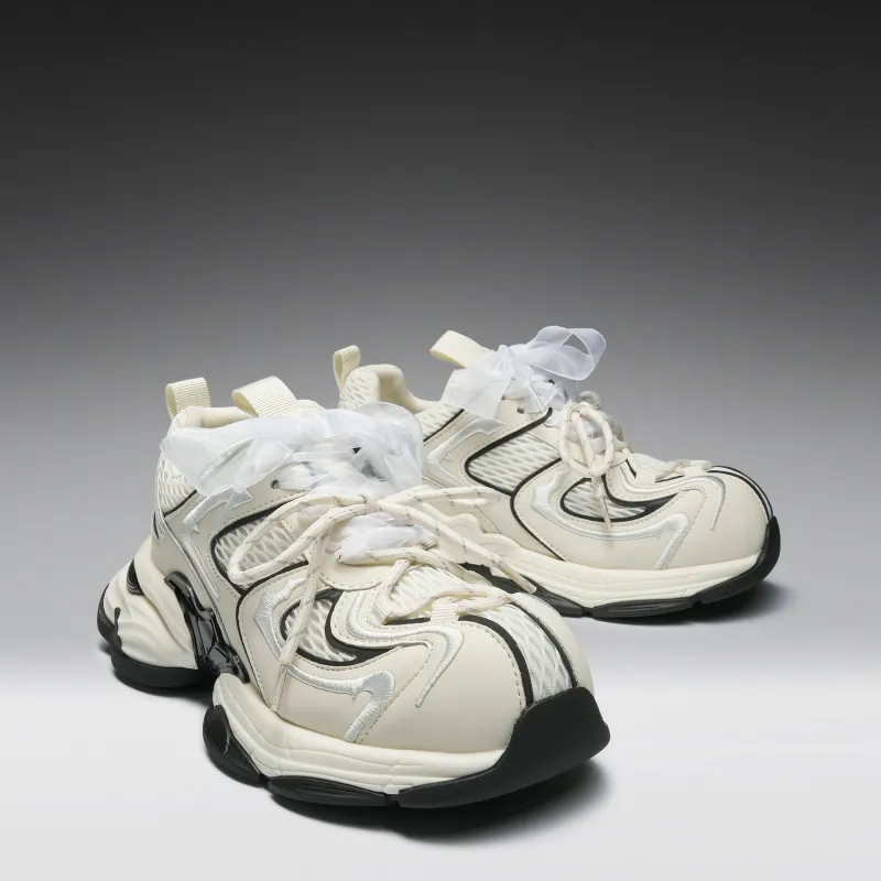 Labyrinth Mega Chunky Trainers - White sold by Koi Footwear