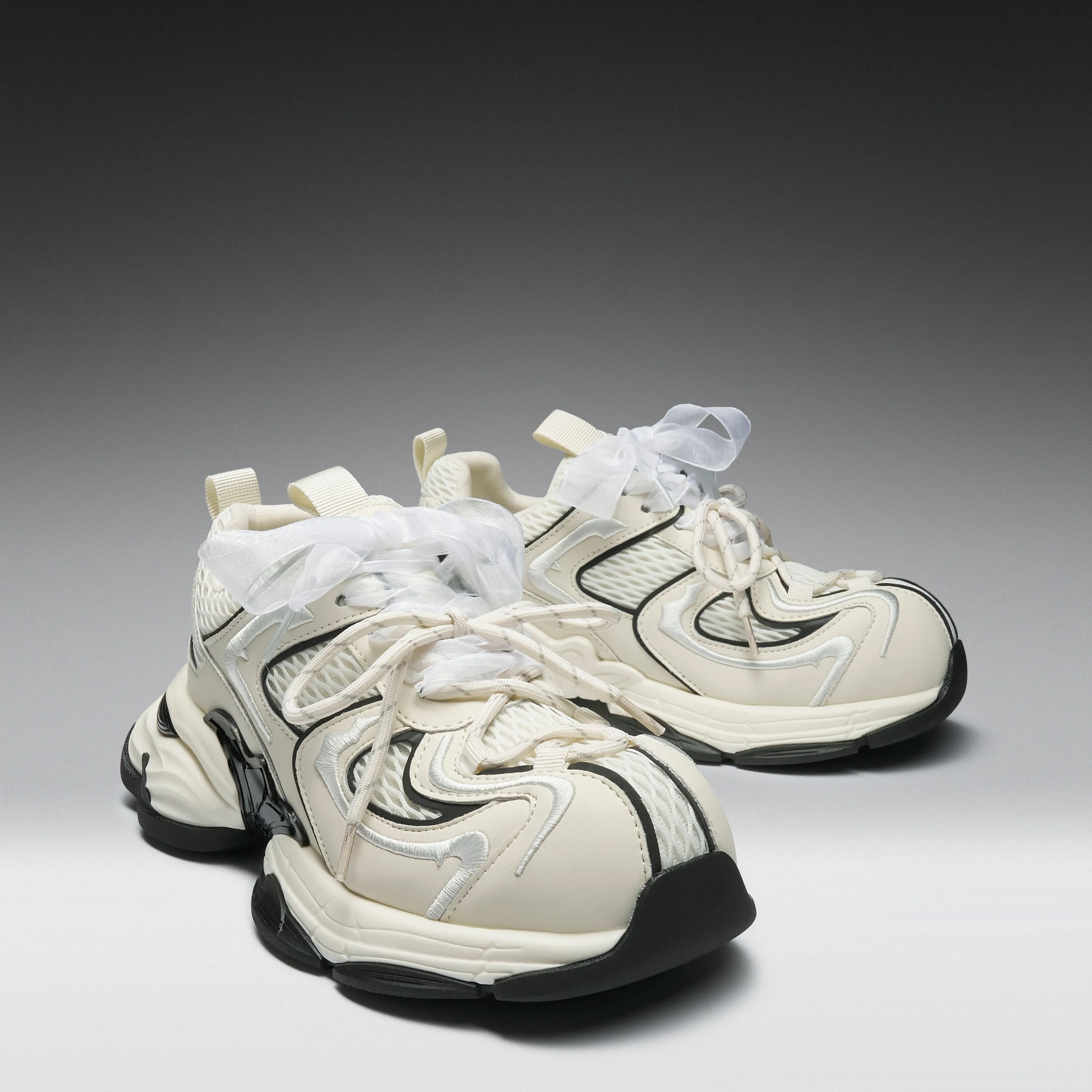 Labyrinth Mega Chunky Trainers - White sold by Koi Footwear