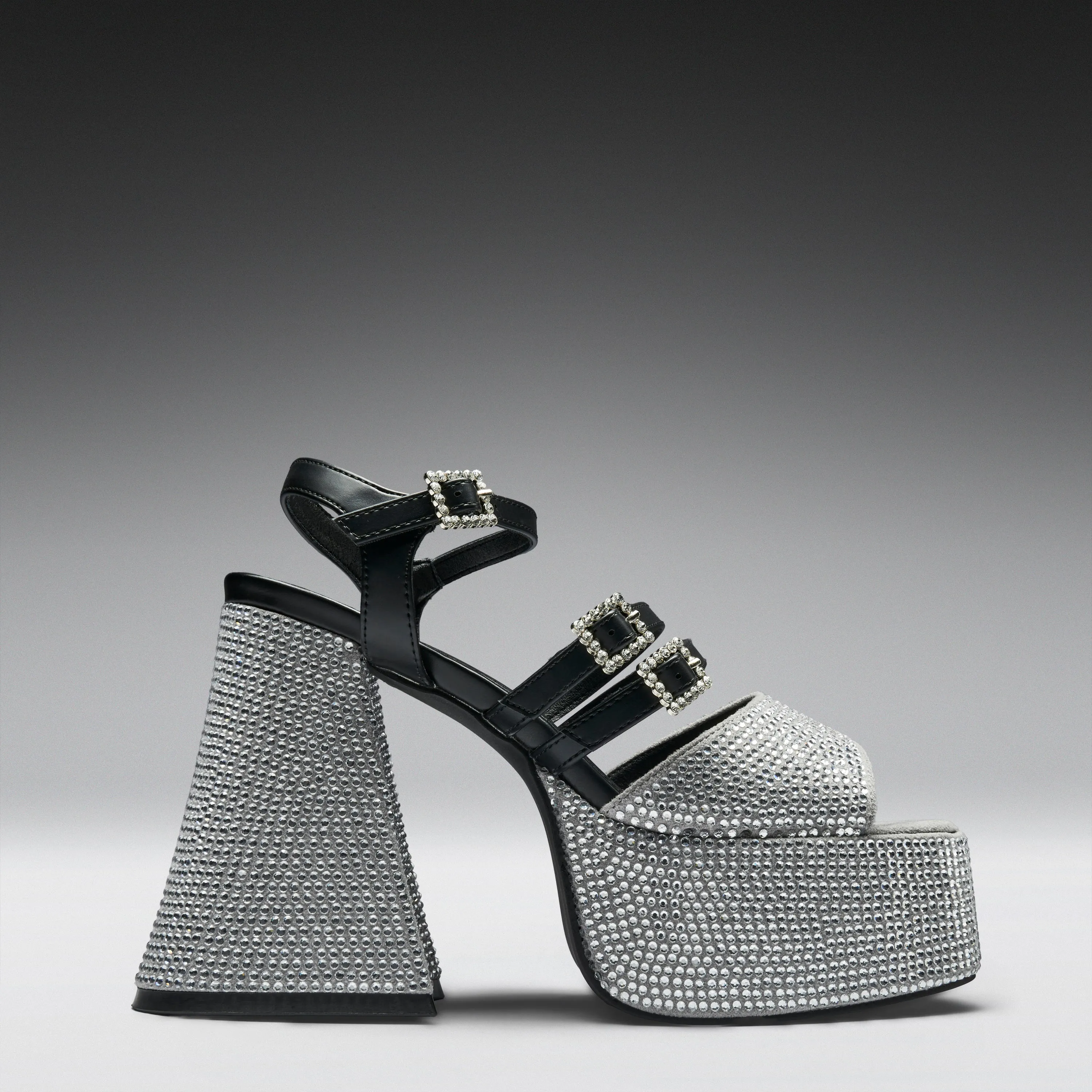 Felicity Crystal Strappy Heels- Silver sold by Koi Footwear product image thumbnail 3