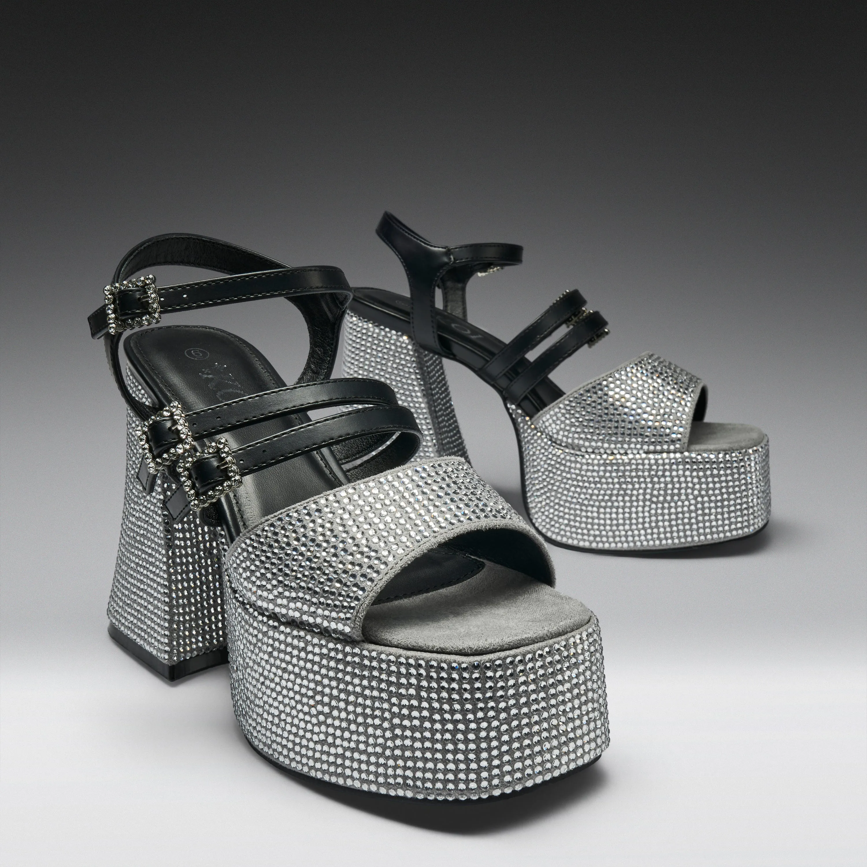 Felicity Crystal Strappy Heels- Silver sold by Koi Footwear product image thumbnail 2
