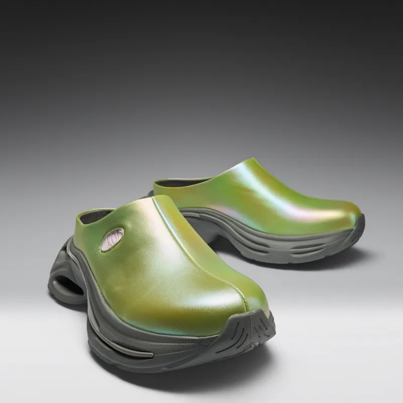 Lime Waves Chunky Slip On Shoes made by Koi Footwear