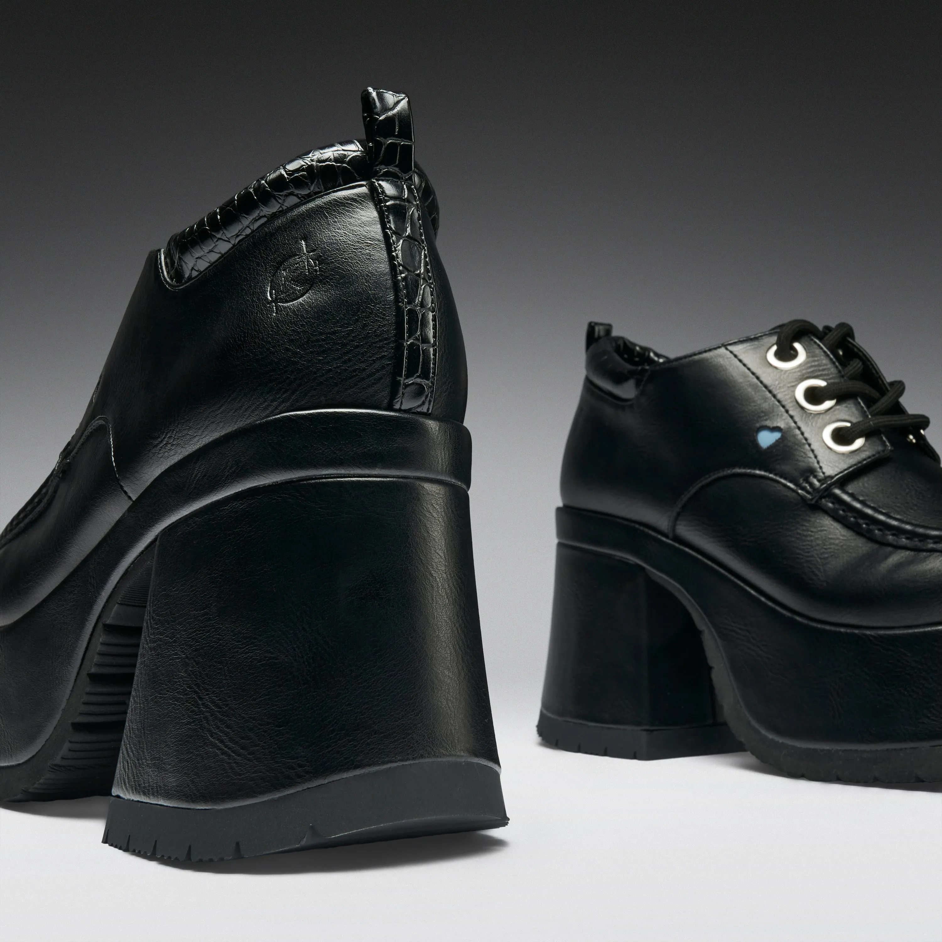 Kinetic Chunky Heeled Shoes-Black sold by Koi Footwear product image thumbnail 3