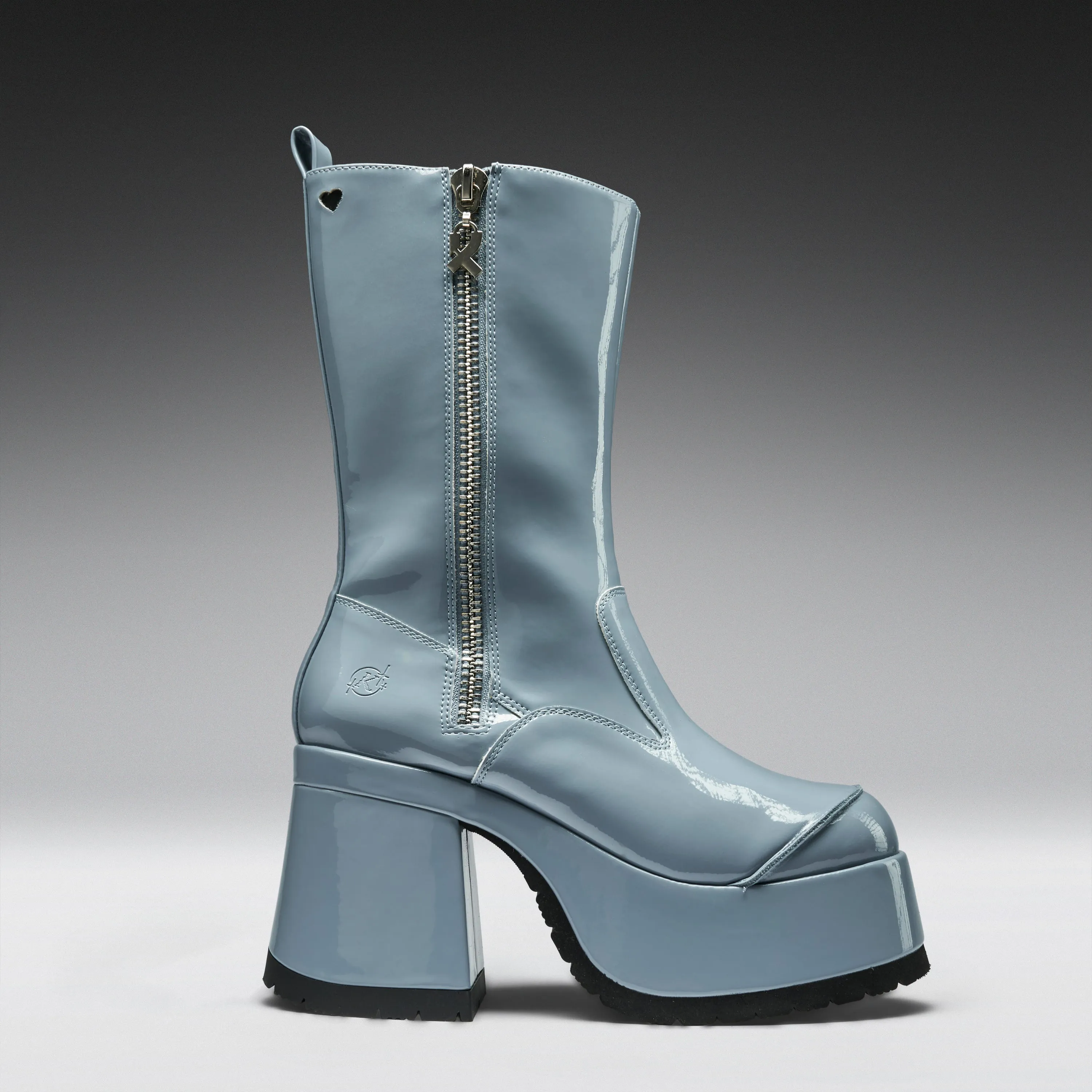 Halcyon Chunky Heeled Boots -Sea Blue sold by Koi Footwear product image thumbnail 3
