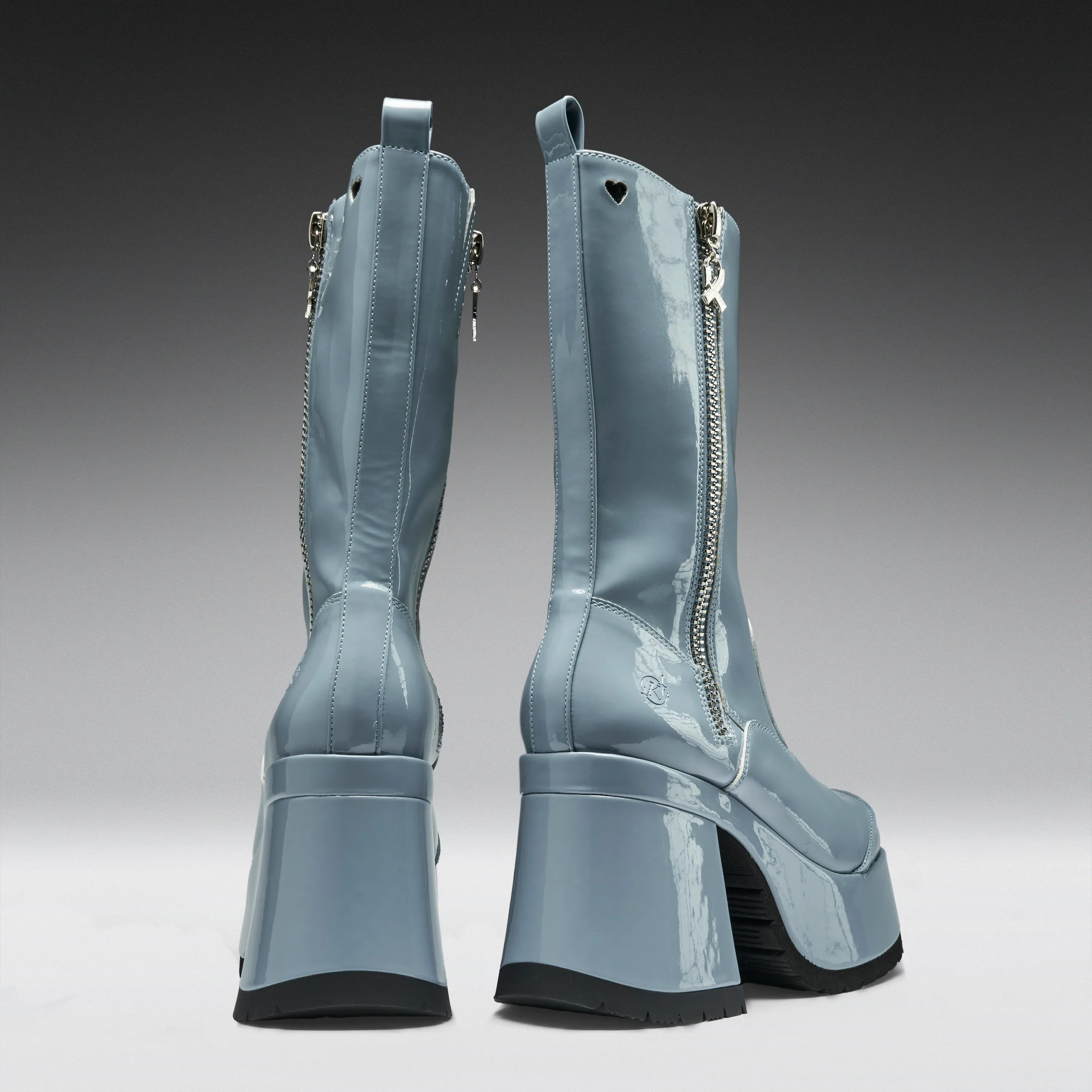 Halcyon Chunky Heeled Boots -Sea Blue sold by Koi Footwear product image thumbnail 5