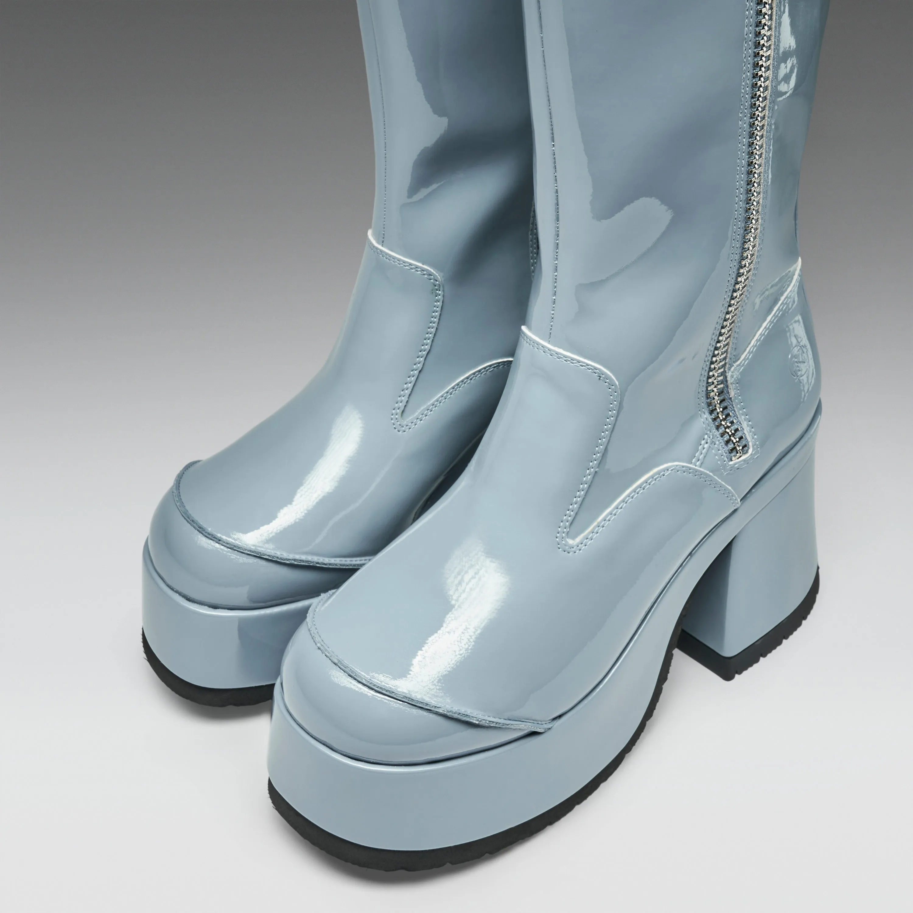 Halcyon Chunky Heeled Boots -Sea Blue sold by Koi Footwear product image thumbnail 2