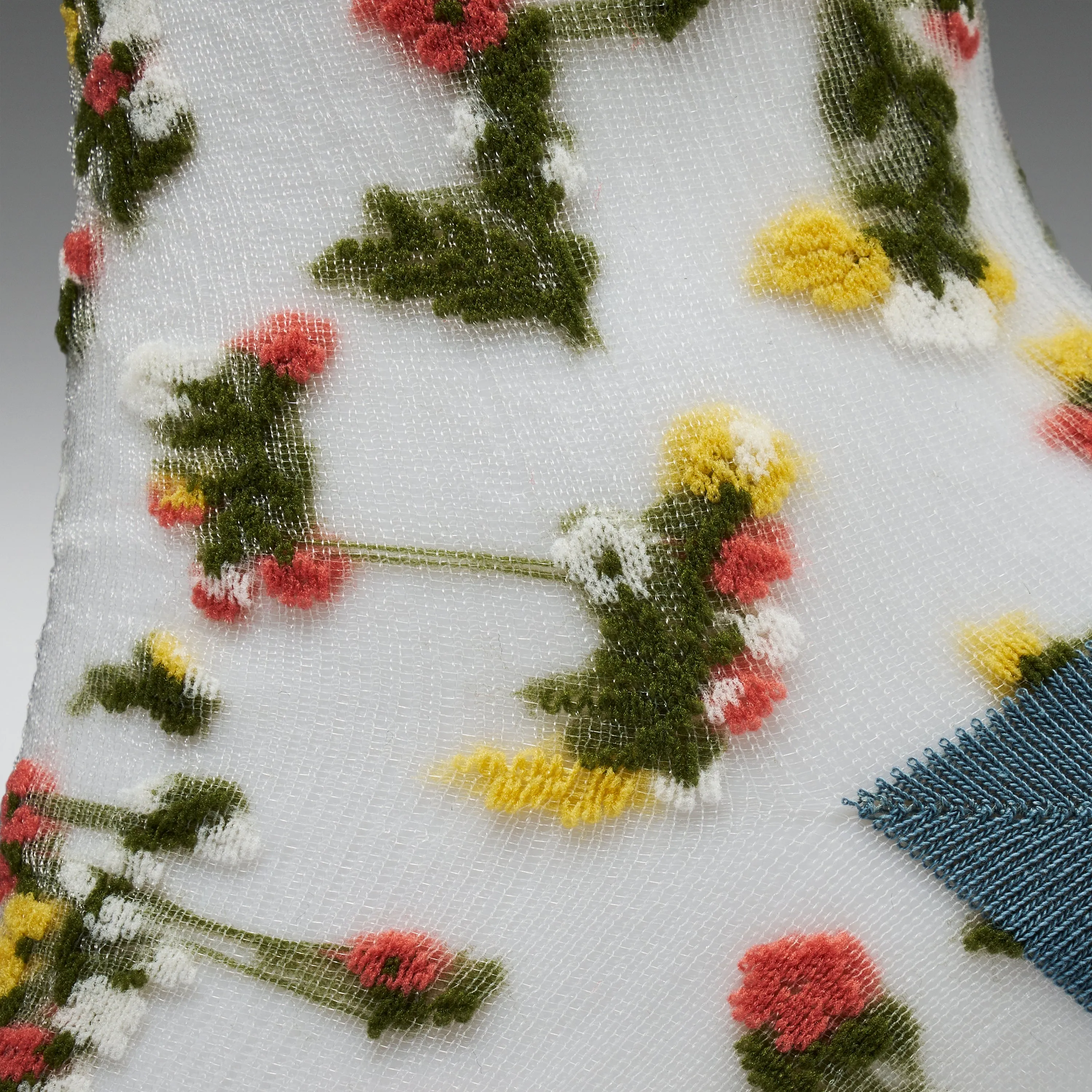 Blossom Blue Floral Sheer Socks sold by Koi Footwear product image thumbnail 2