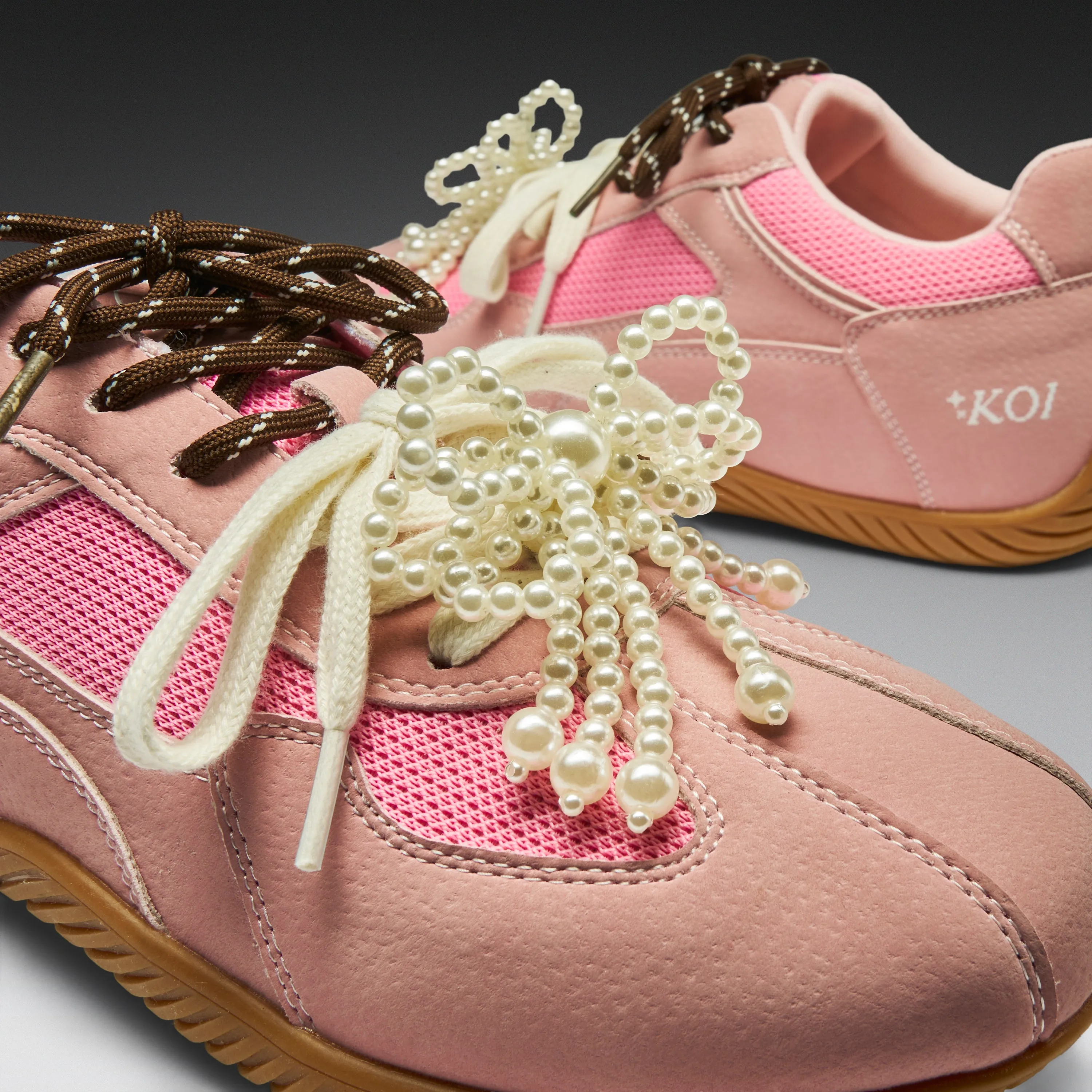 Wanderlust Flat Pearl Trainers - Dusty Pink sold by Koi Footwear product image thumbnail 3