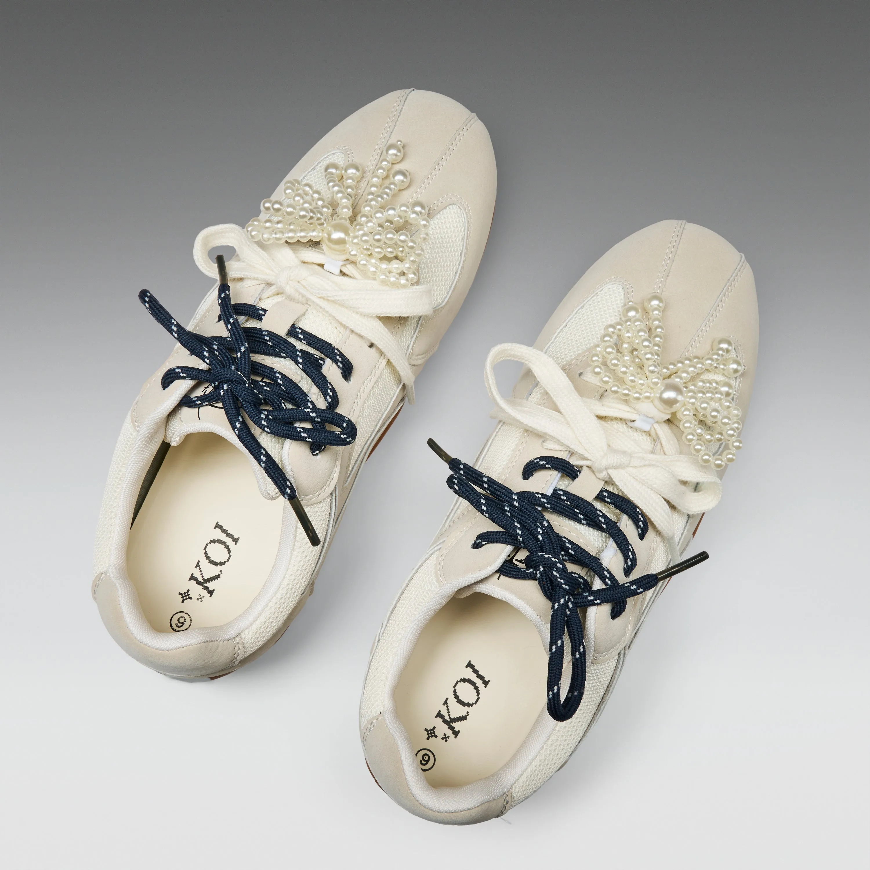 Wanderlust Flat Pearl Trainers - Ivory sold by Koi Footwear product image thumbnail 5