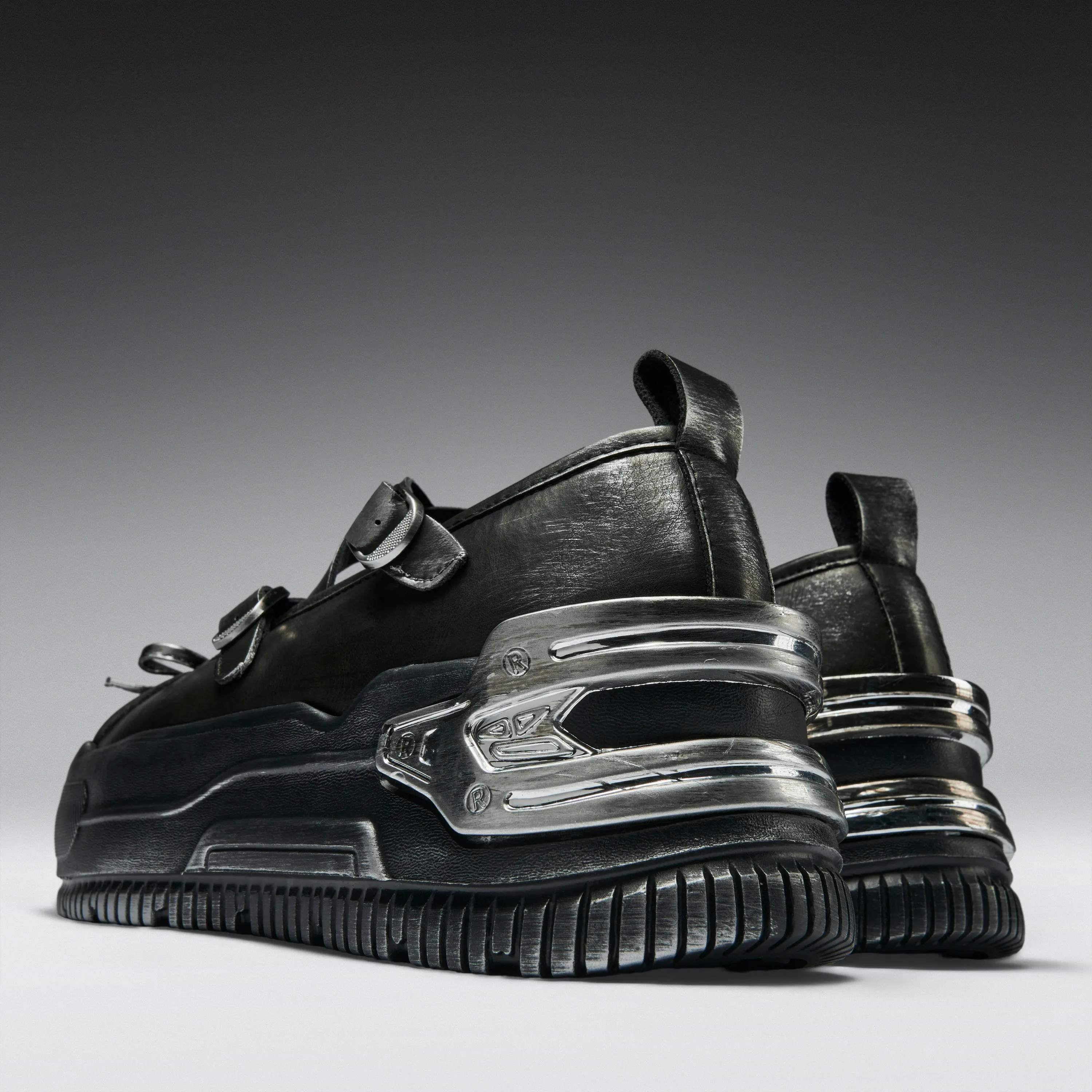 Metamorphosis Distressed Mary Janes- Charcoal sold by Koi Footwear product image thumbnail 3