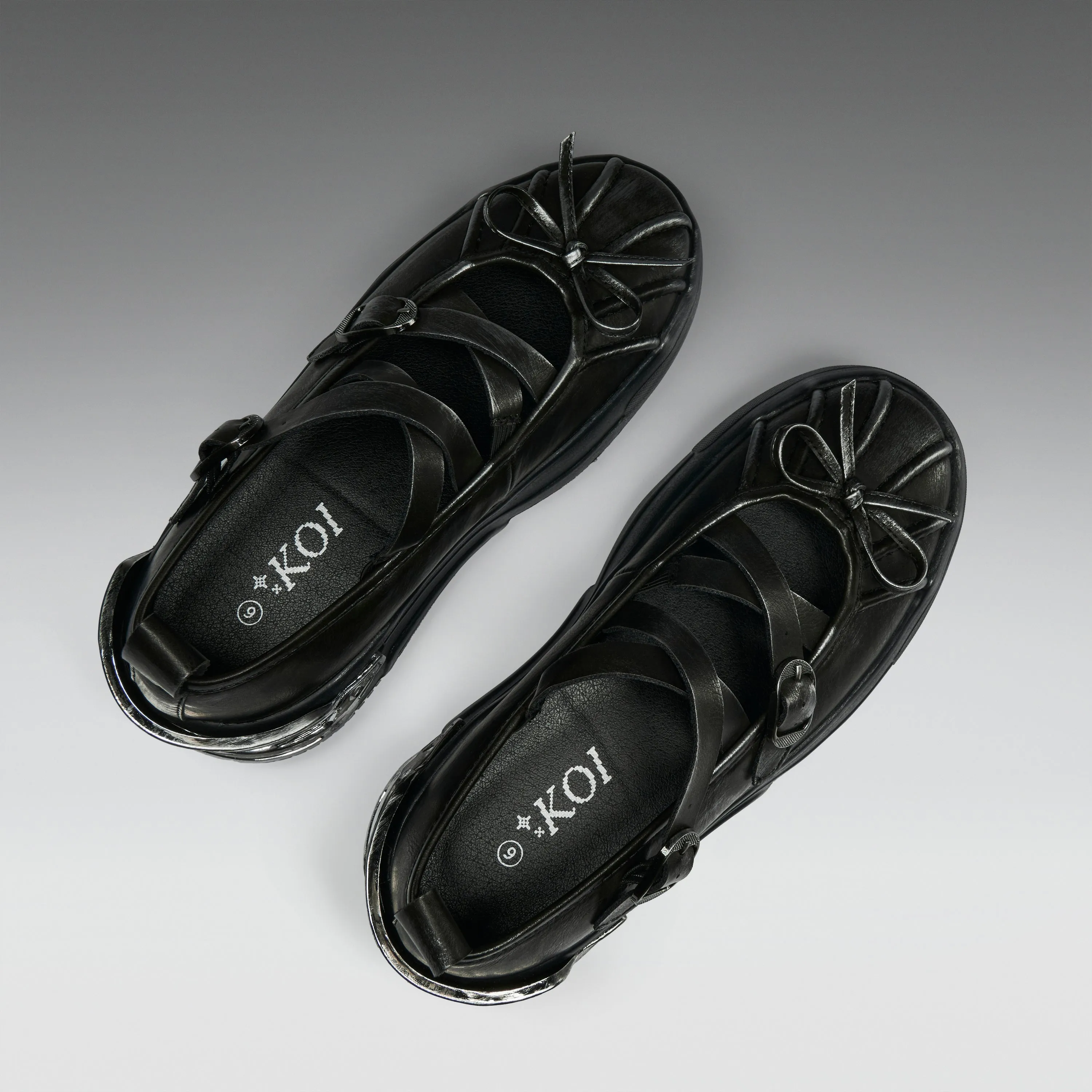 Metamorphosis Distressed Mary Janes- Charcoal sold by Koi Footwear product image thumbnail 4