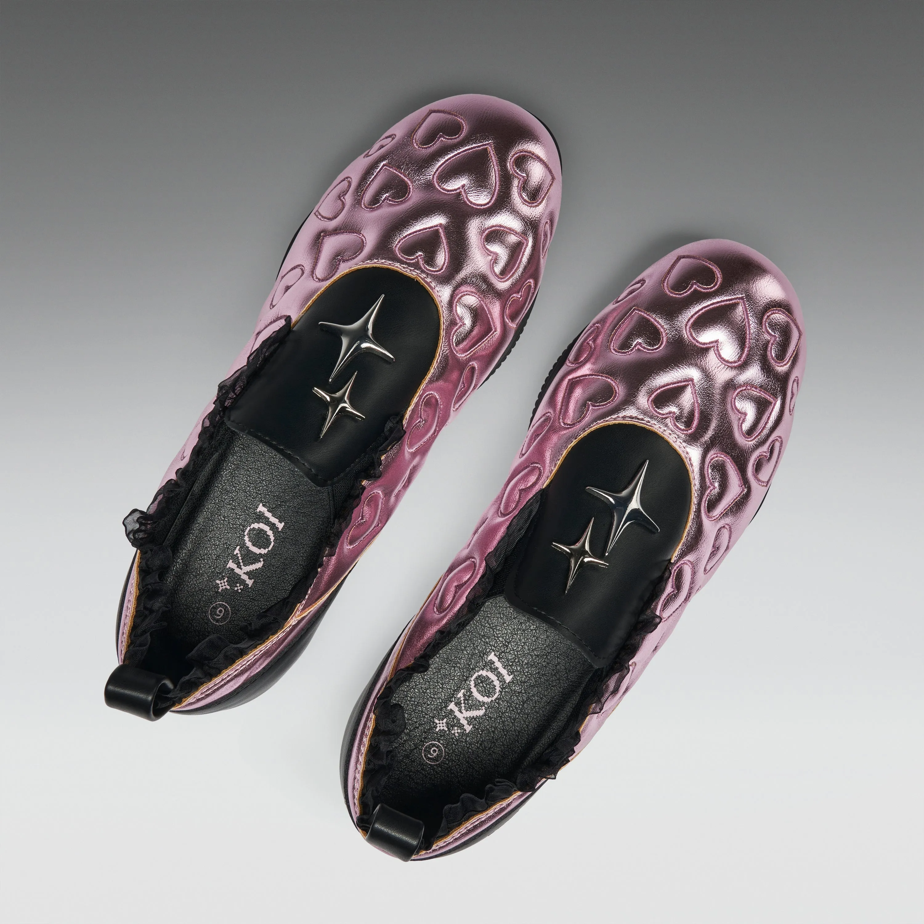 Heartbreaker Sporty Slip On Shoes- Pink sold by Koi Footwear product image thumbnail 4
