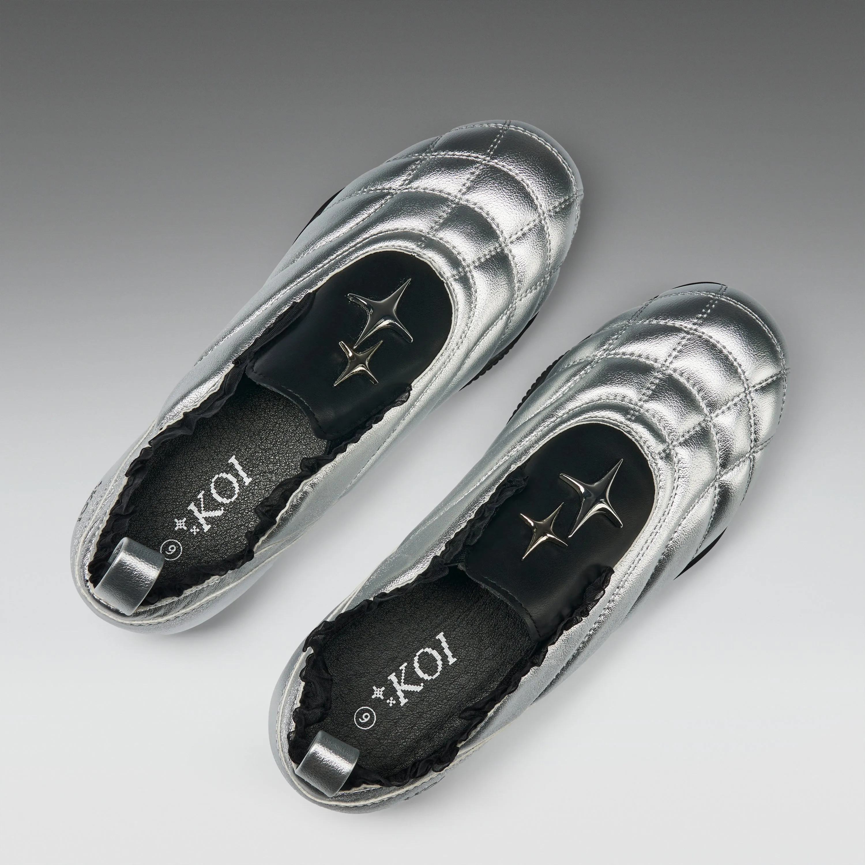 Heartbreaker Sporty Slip On Shoes- Silver sold by Koi Footwear product image thumbnail 4