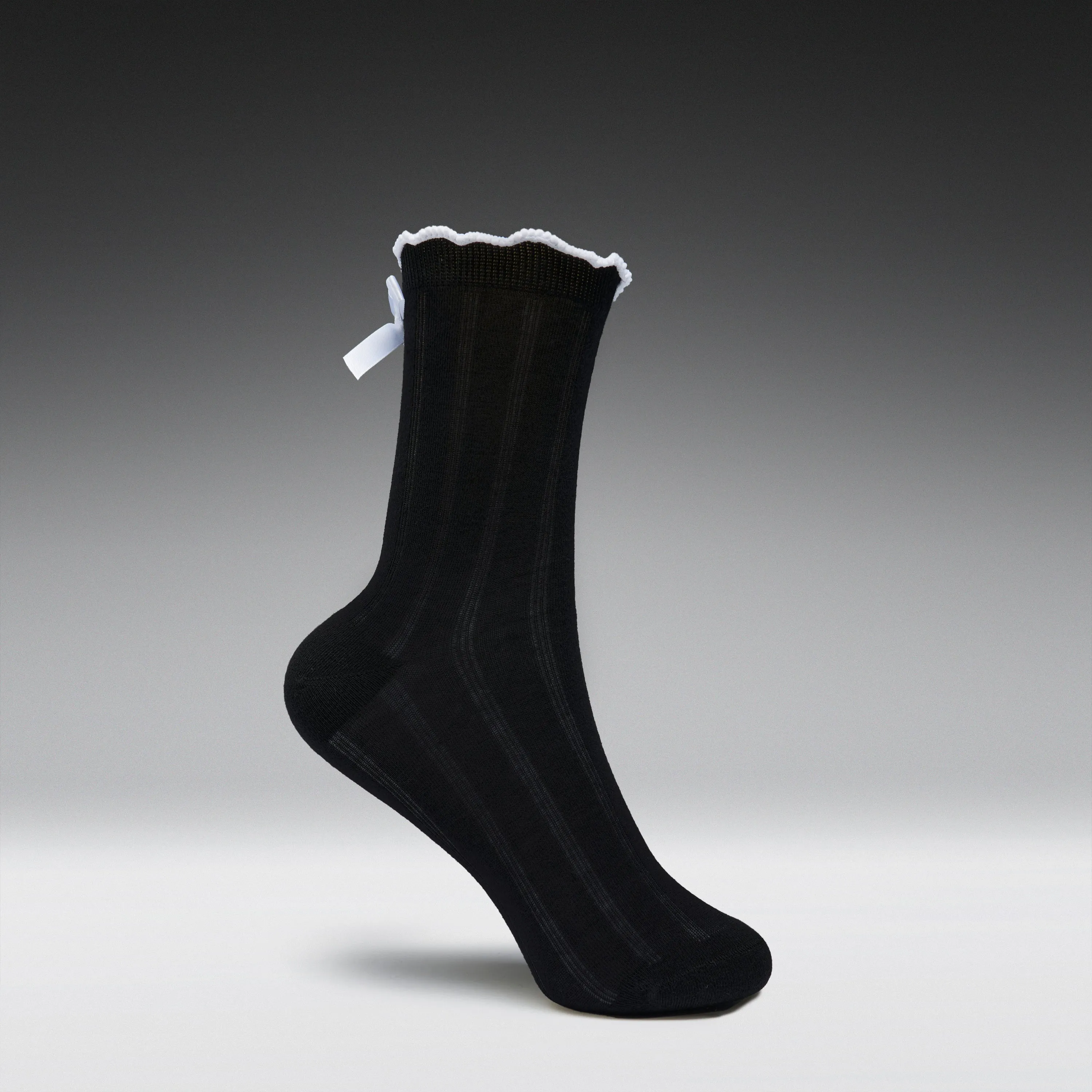 Sonnet Black Bow Socks sold by Koi Footwear