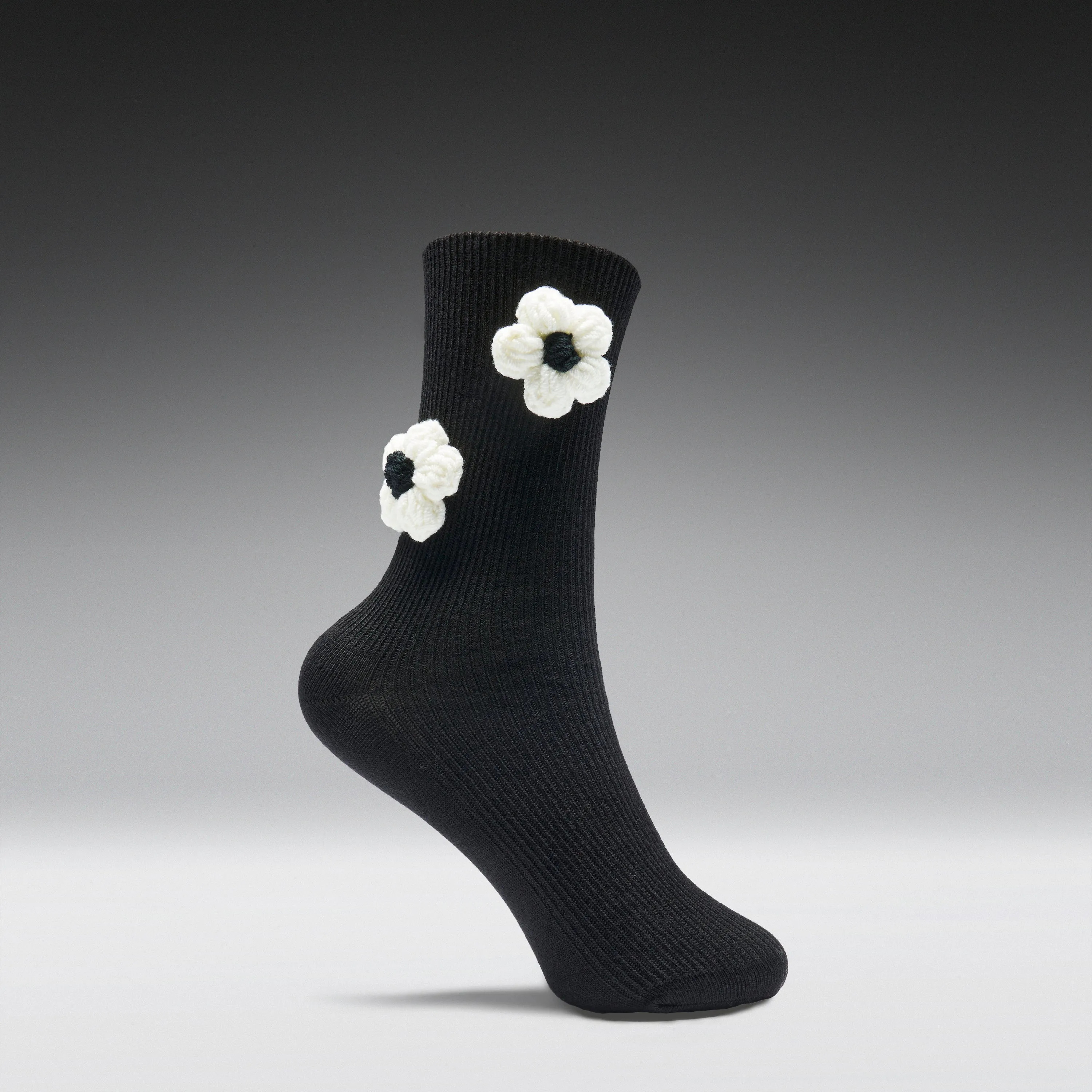 Wildflower Black Socks sold by Koi Footwear