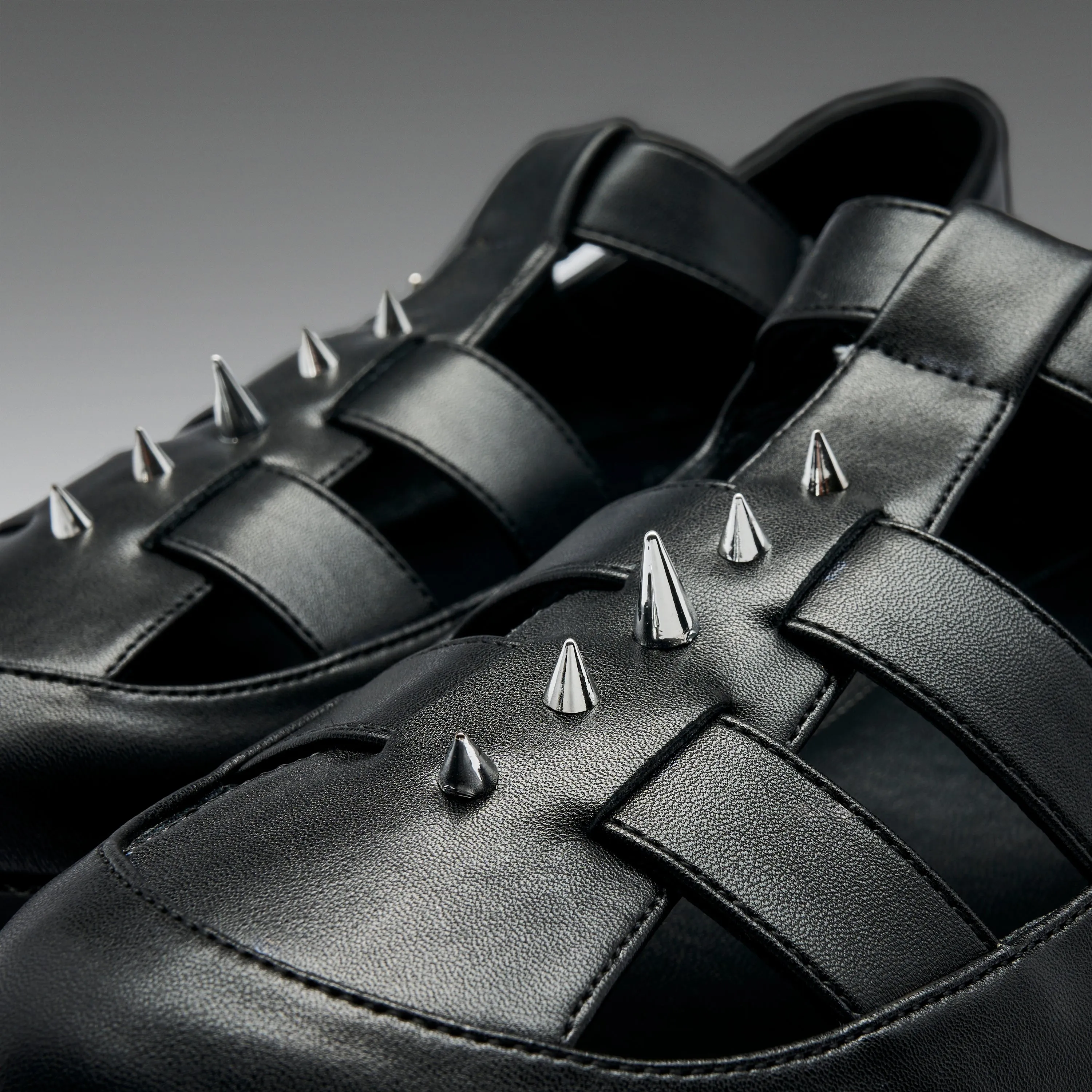 Forlorn Men's Spiked Mary Janes - Black sold by Koi Footwear product image thumbnail 3