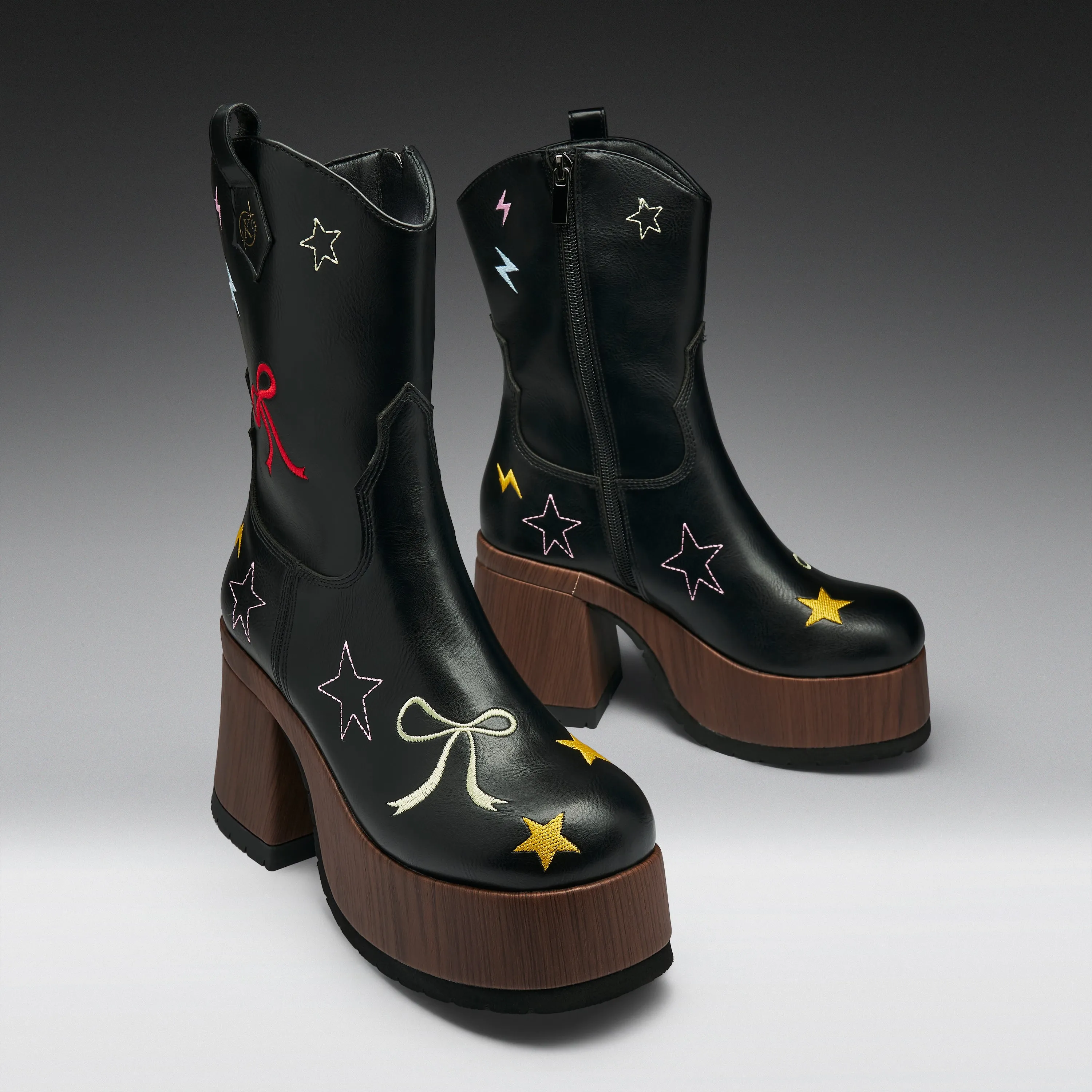 Lassitude Chunky Cowboy Boots sold by Koi Footwear product image thumbnail 2