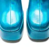 Mirrorball Platform Heeled Boots - Blue sold by Koi Footwear