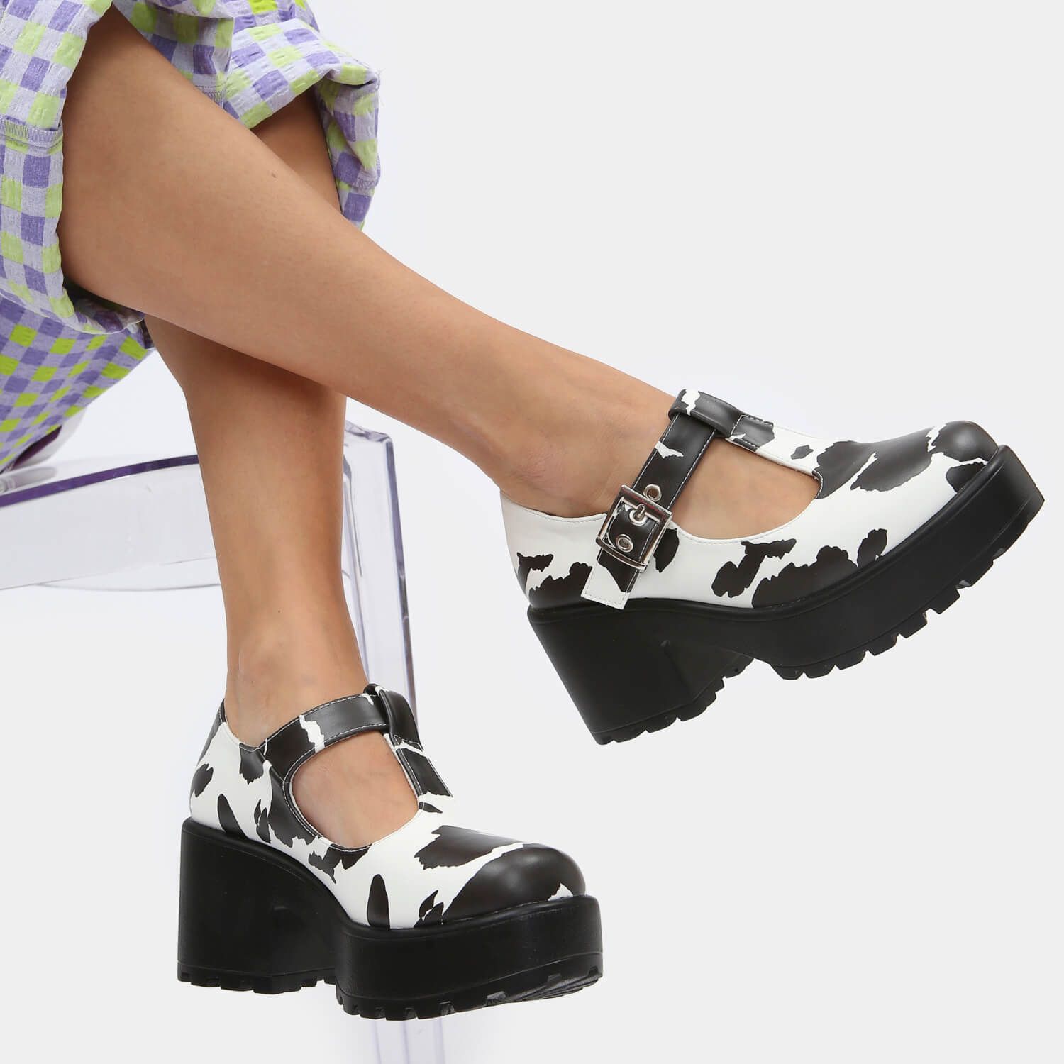 Sai Cow Print Mary Jane Shoes 'Nettie Edition' sold by Koi Footwear product image thumbnail 3