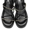 Monarch Strappy Diamante Sandals - Black sold by Koi Footwear