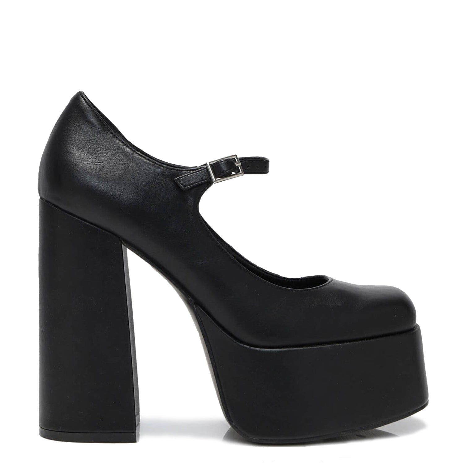 Darkbloom Black Platform Heels sold by Koi Footwear