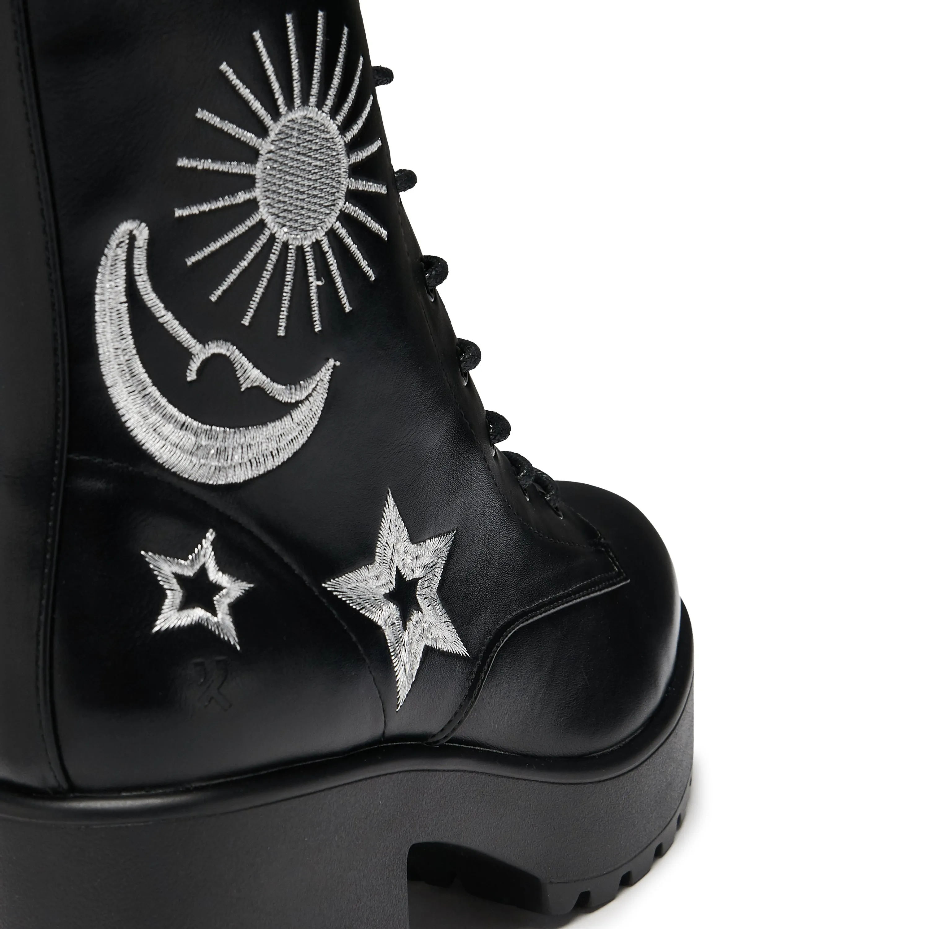 Astro Silver Star & Moon Chunky Boots sold by Koi Footwear product image thumbnail 5