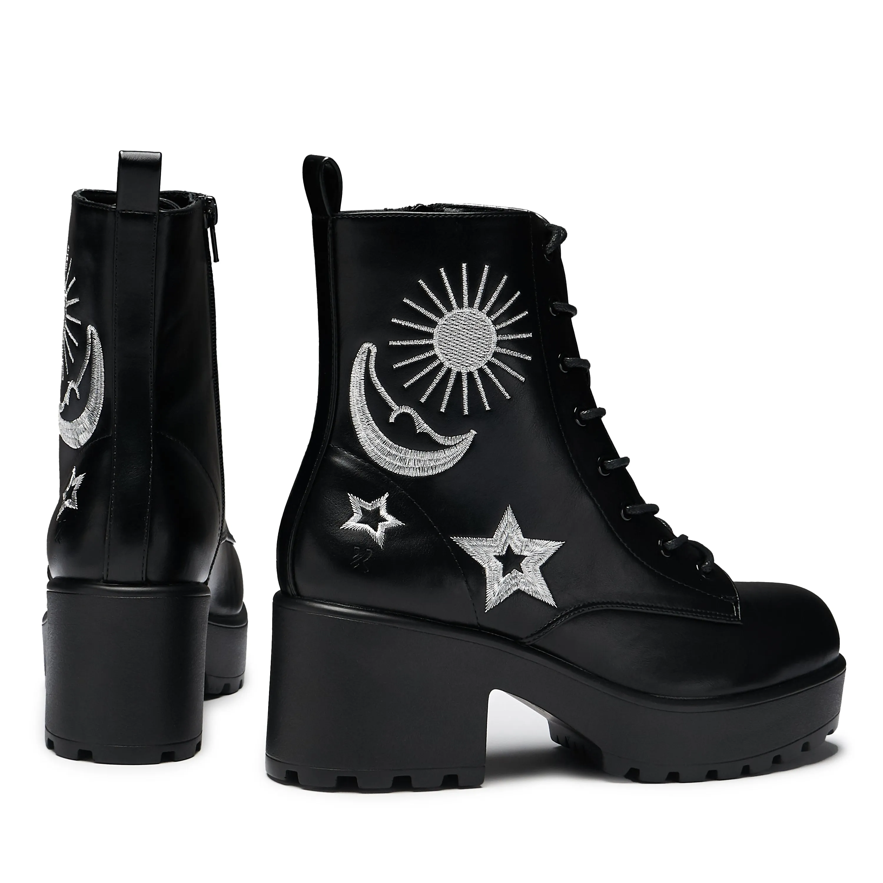 Astro Silver Star & Moon Chunky Boots sold by Koi Footwear product image thumbnail 3