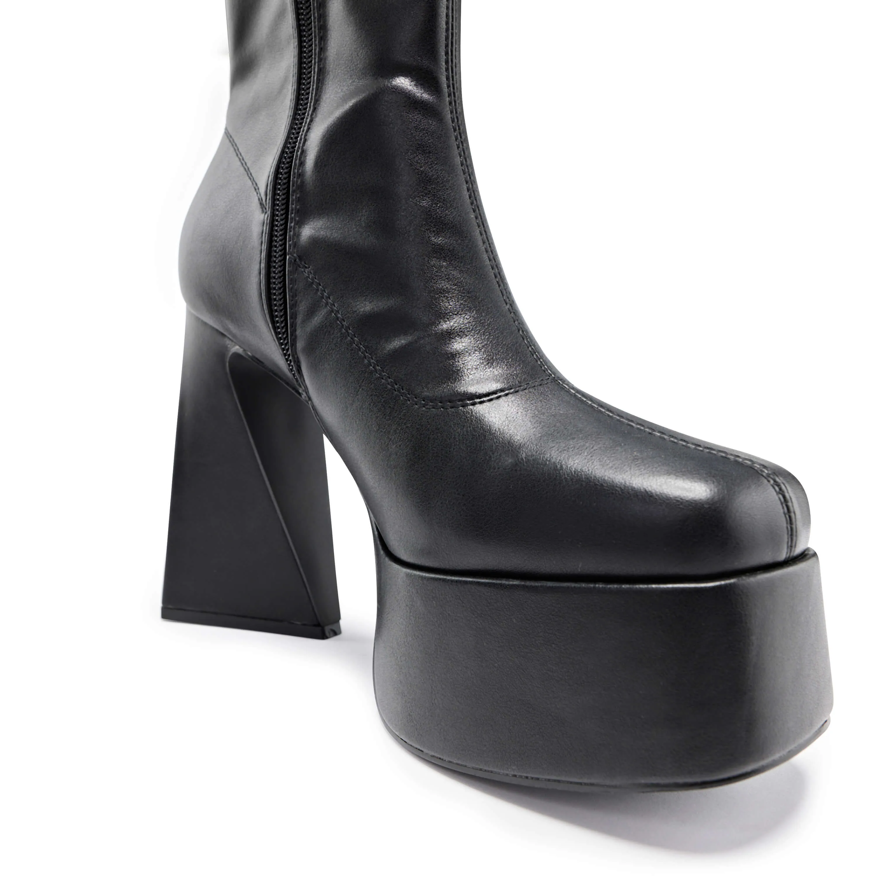Marfa Black Heeled Long Boots sold by Koi Footwear product image thumbnail 5
