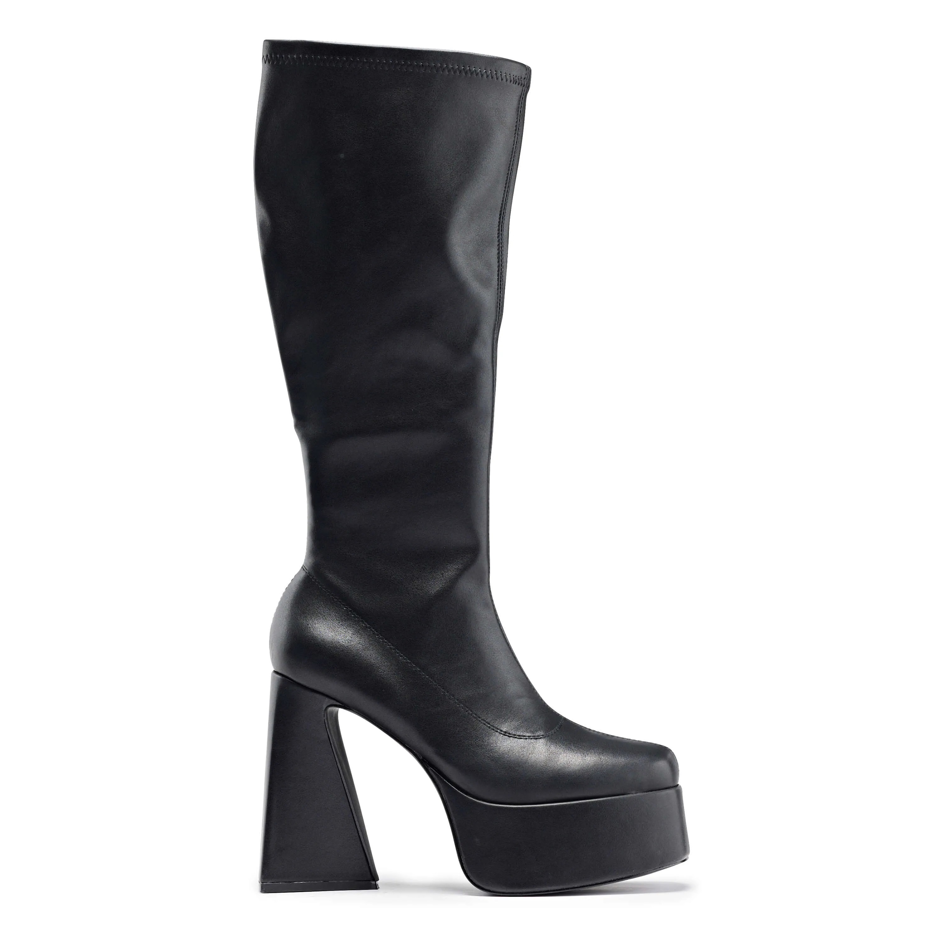 Marfa Black Heeled Long Boots sold by Koi Footwear product image thumbnail 2
