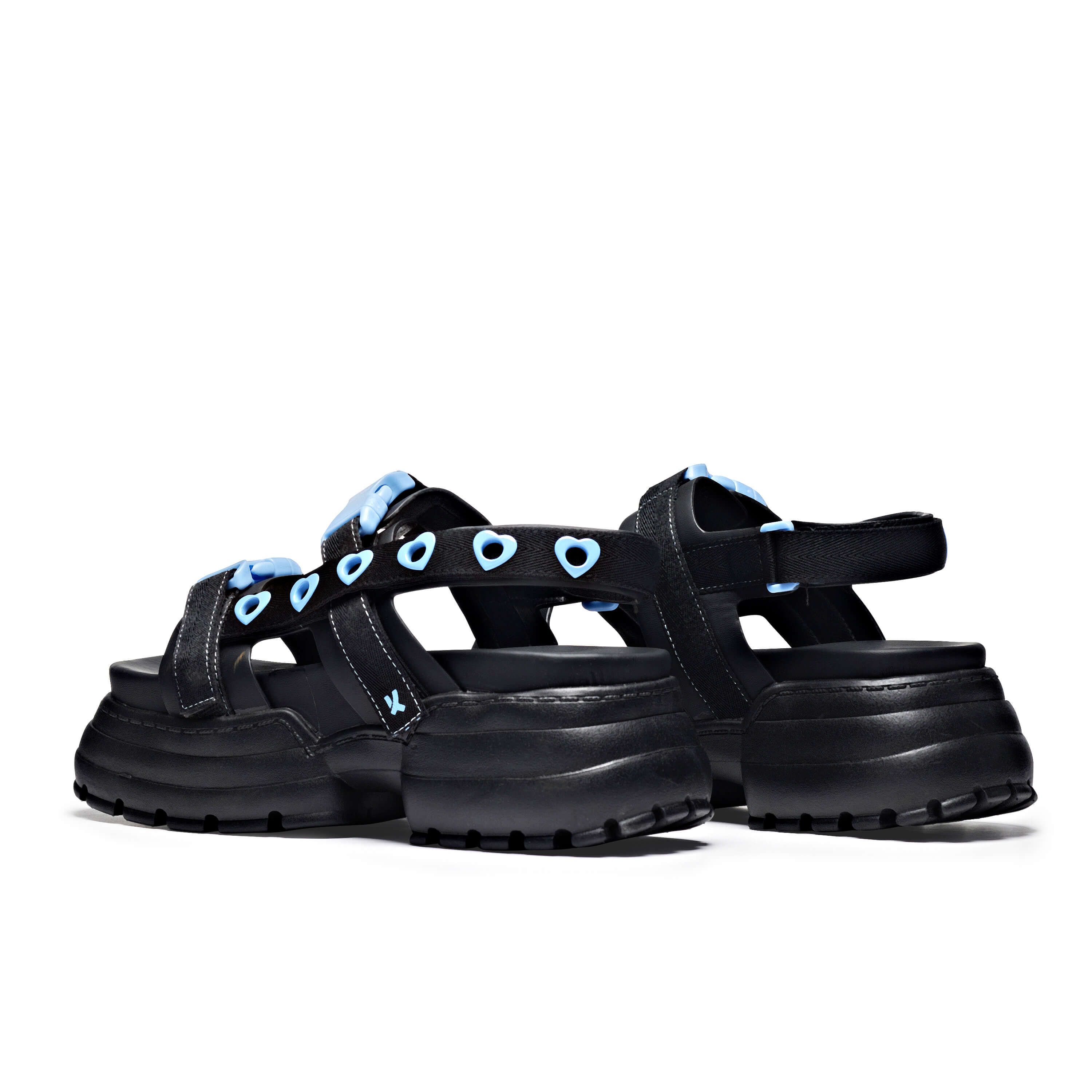 Fake Feelings Blue Chunky Sandals sold by Koi Footwear product image thumbnail 4