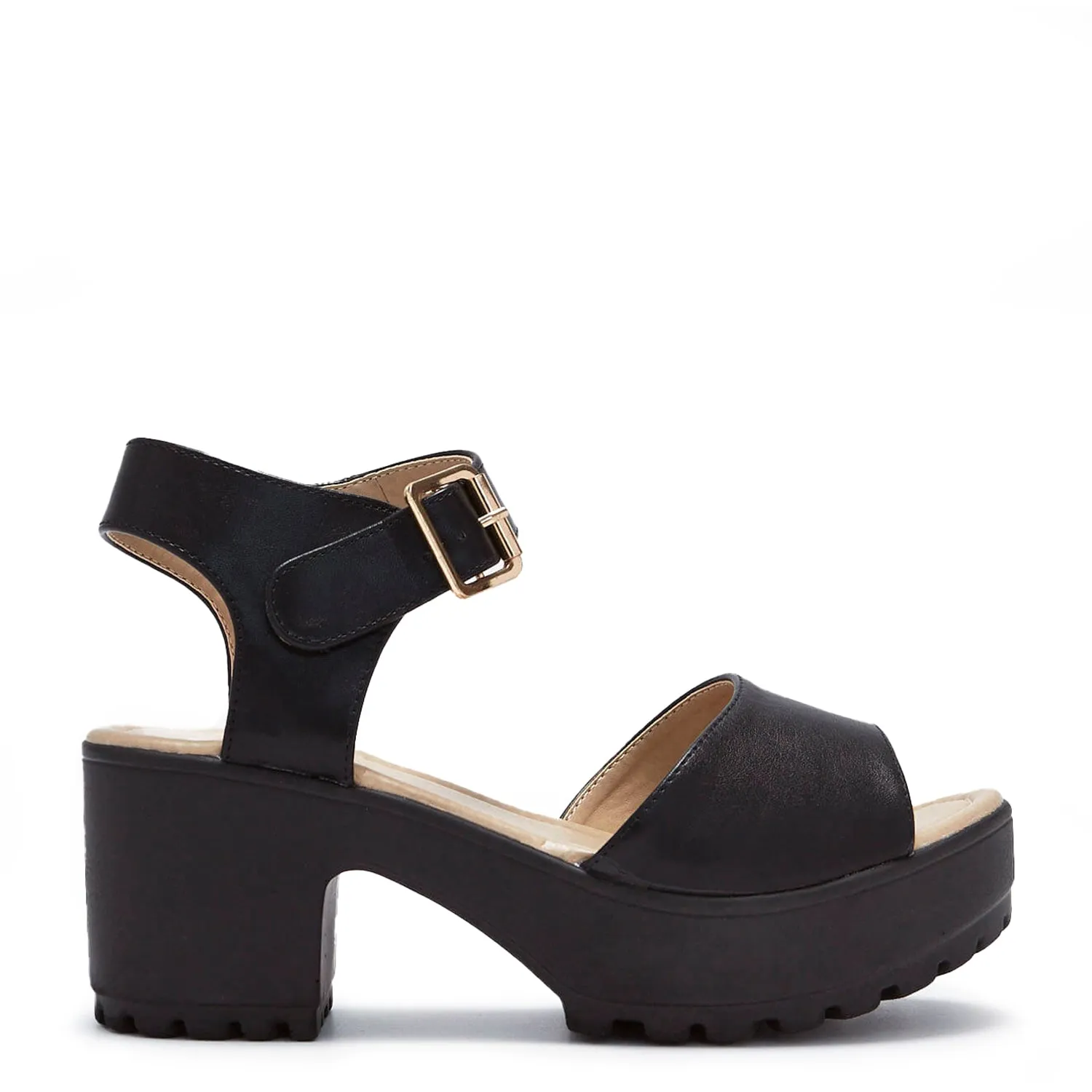 LOR Black Chunky Sandals sold by Koi Footwear