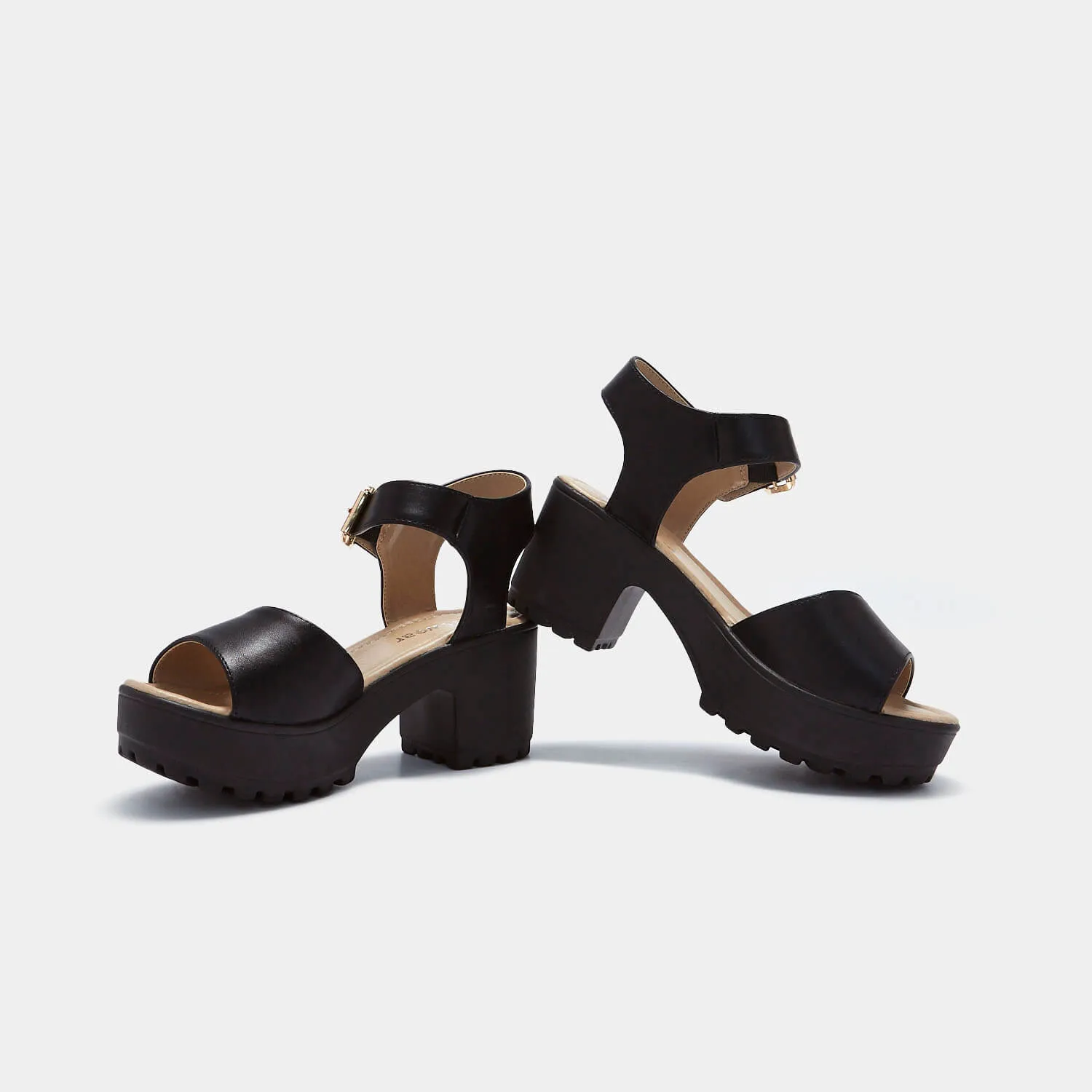 LOR Black Chunky Sandals sold by Koi Footwear product image thumbnail 3