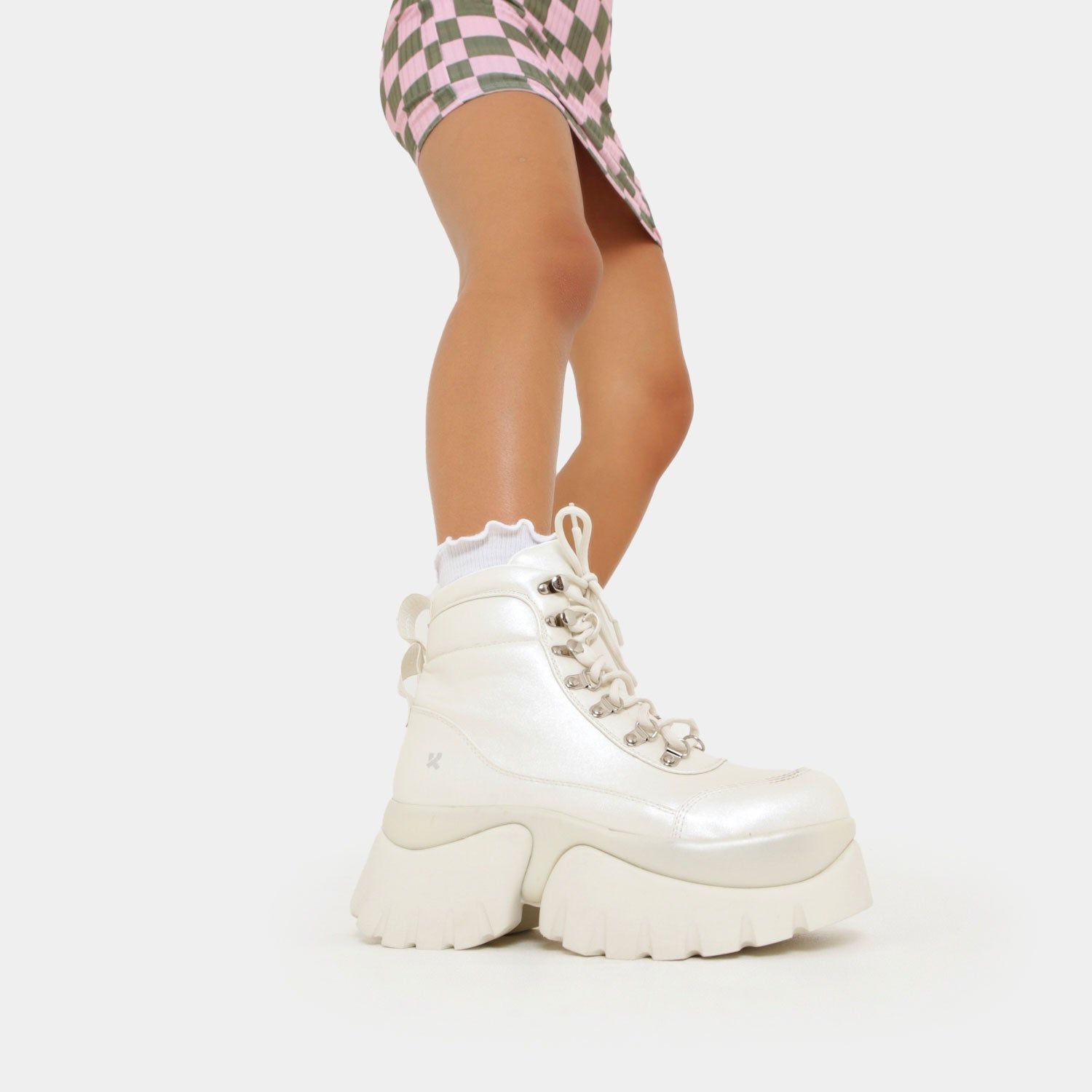 Gooey White Platform Boots sold by Koi Footwear product image thumbnail 4