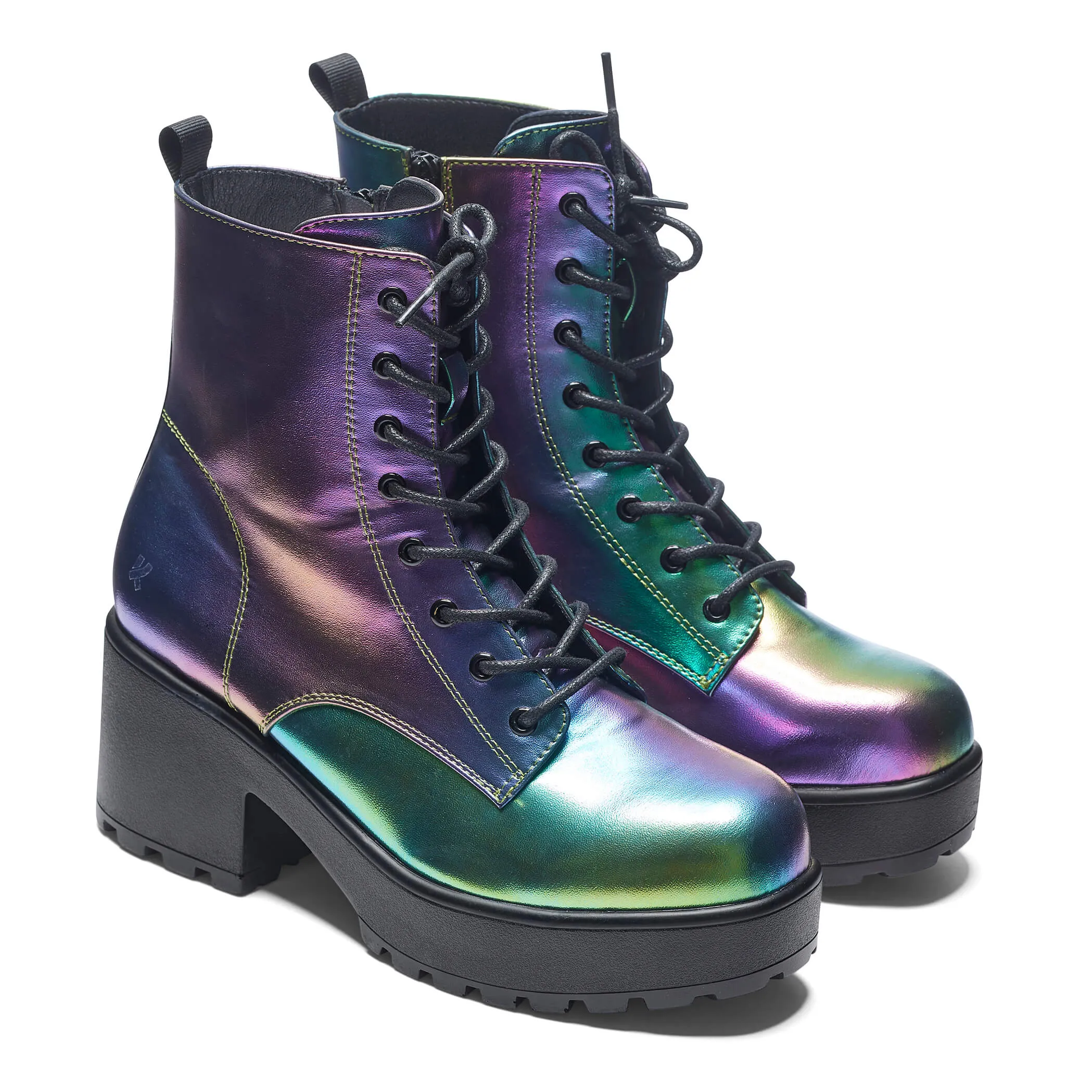Bismuth Platform Military Boots - Rainbow sold by Koi Footwear product image thumbnail 3