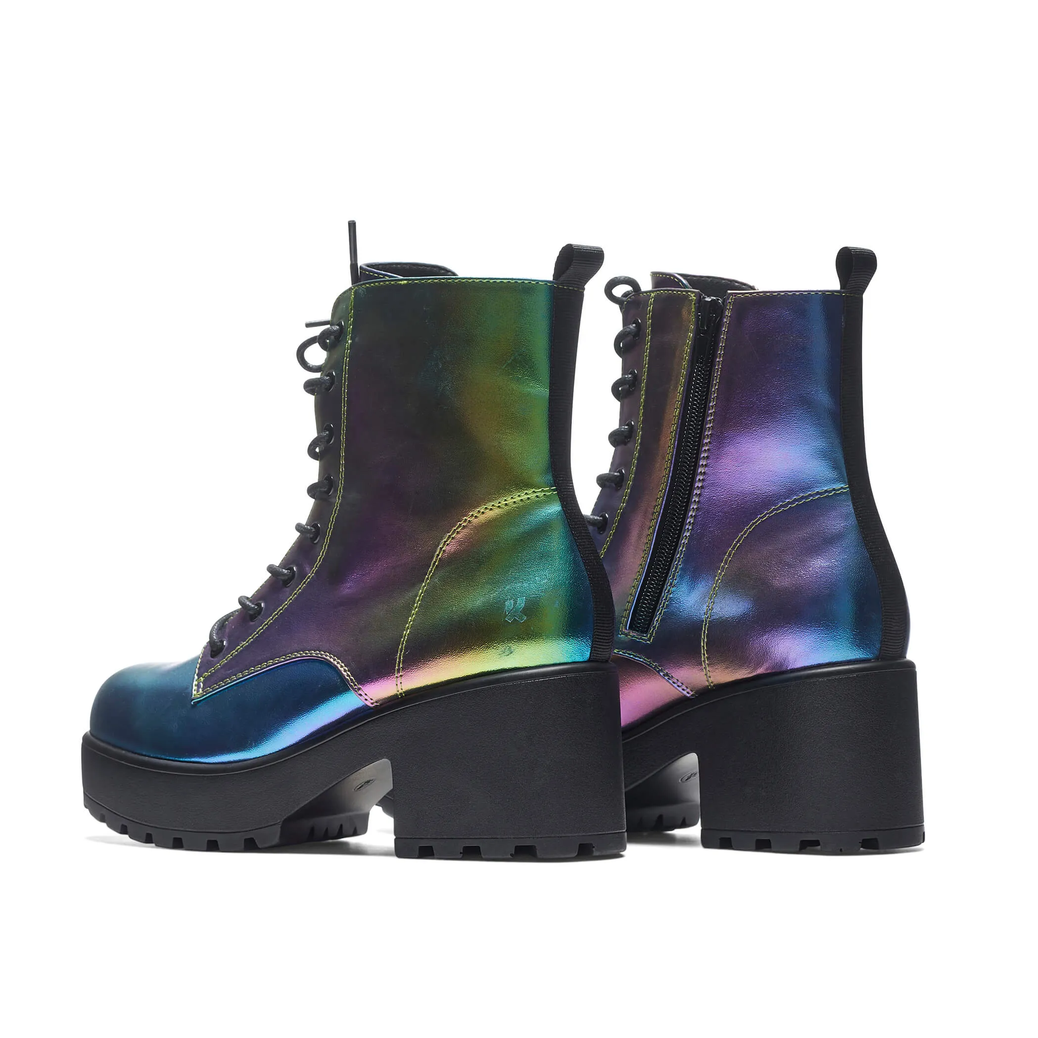 Bismuth Platform Military Boots - Rainbow sold by Koi Footwear product image thumbnail 4