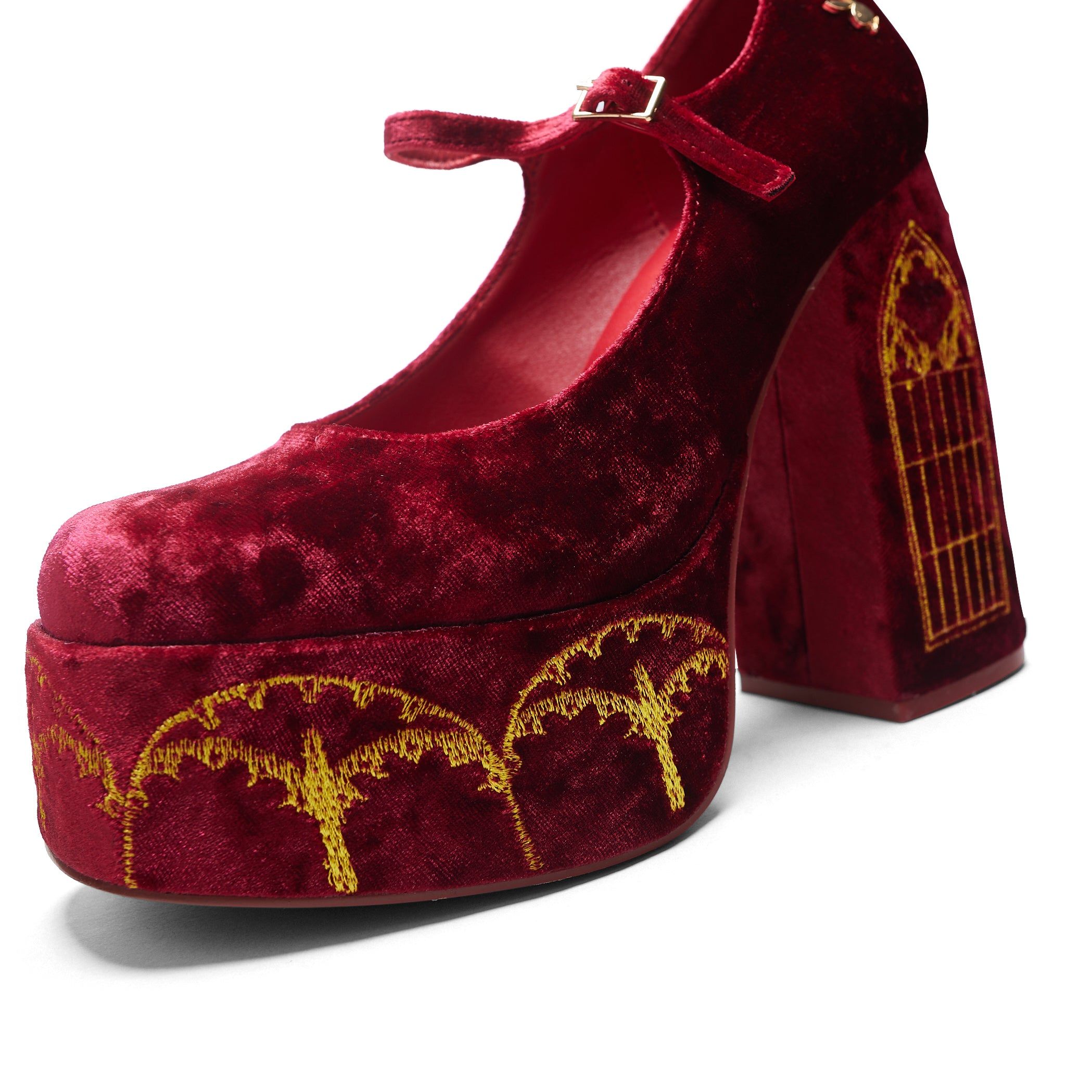 Feudal Fantasy Playboy Crushed Velvet Heels sold by Koi Footwear product image thumbnail 5