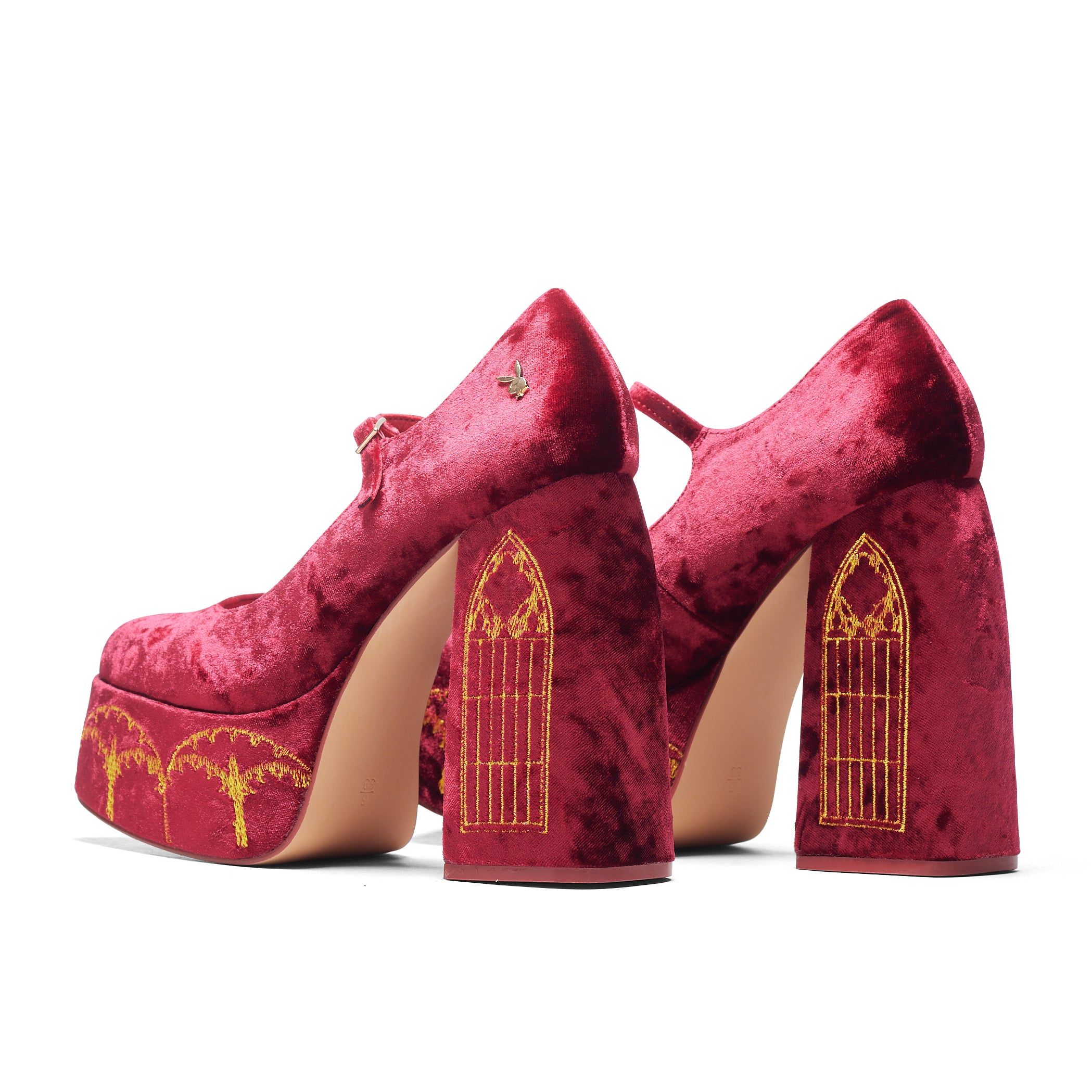 Feudal Fantasy Playboy Crushed Velvet Heels sold by Koi Footwear product image thumbnail 4