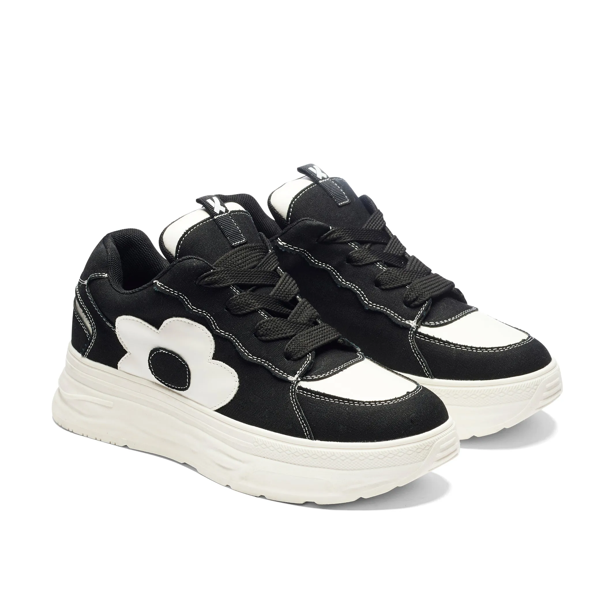 Petal Husk Chunky Trainers - Monochrome sold by Koi Footwear product image thumbnail 3