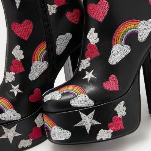 Black Sugar Clouds Platform Heeled Boots sold by Koi Footwear