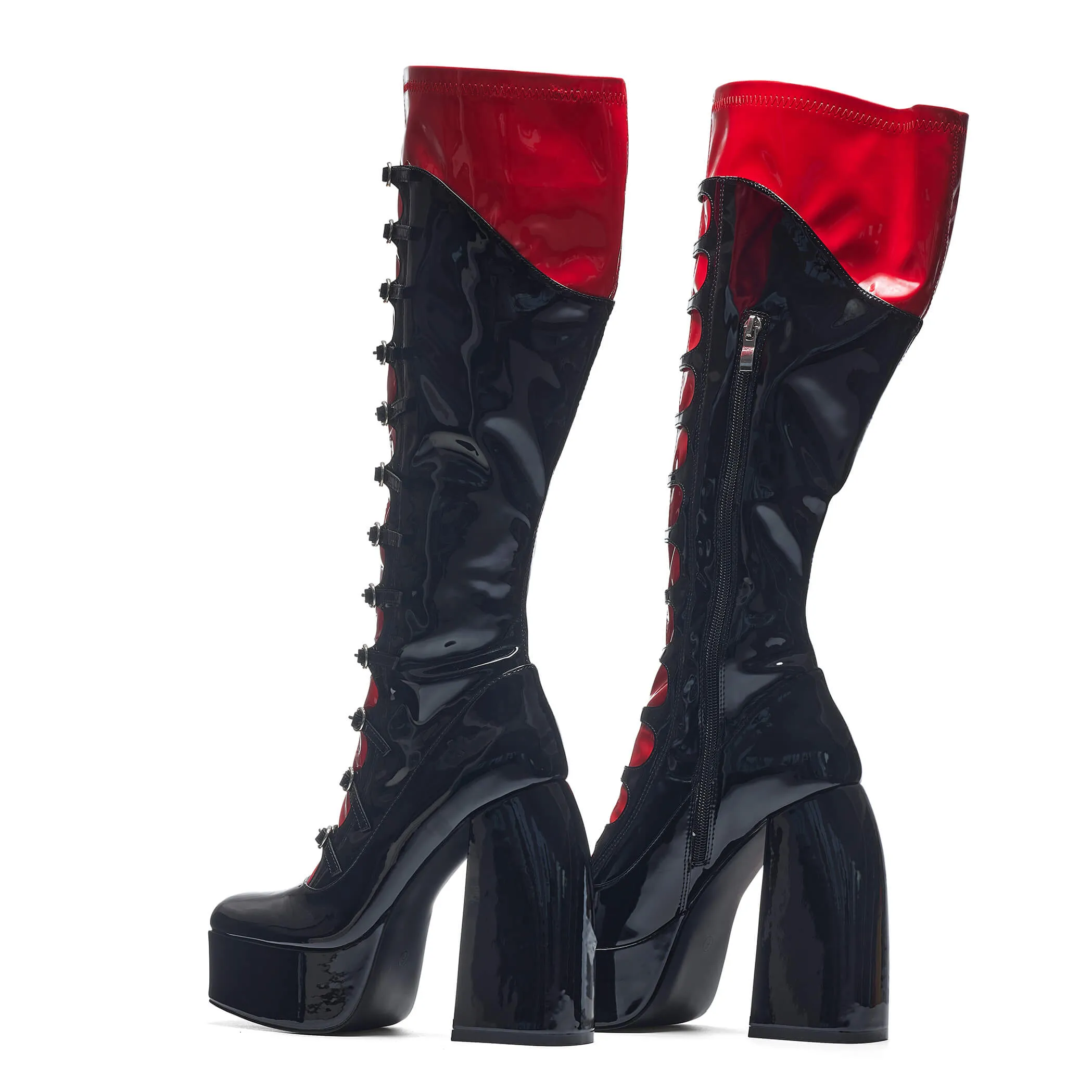 Ritual State Patent Long Boots - Red sold by Koi Footwear product image thumbnail 4