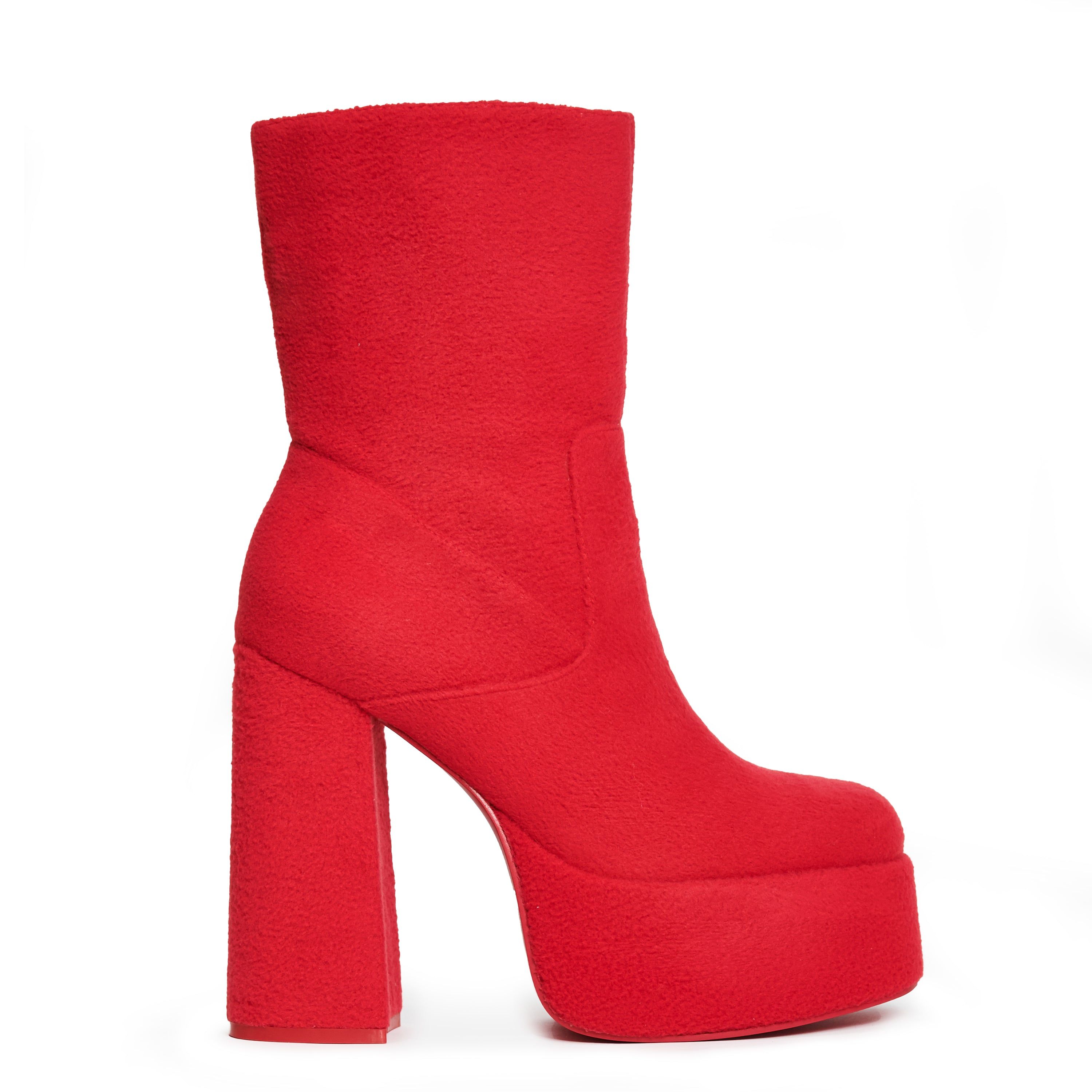 Po Fluffy Platform Boots sold by Koi Footwear