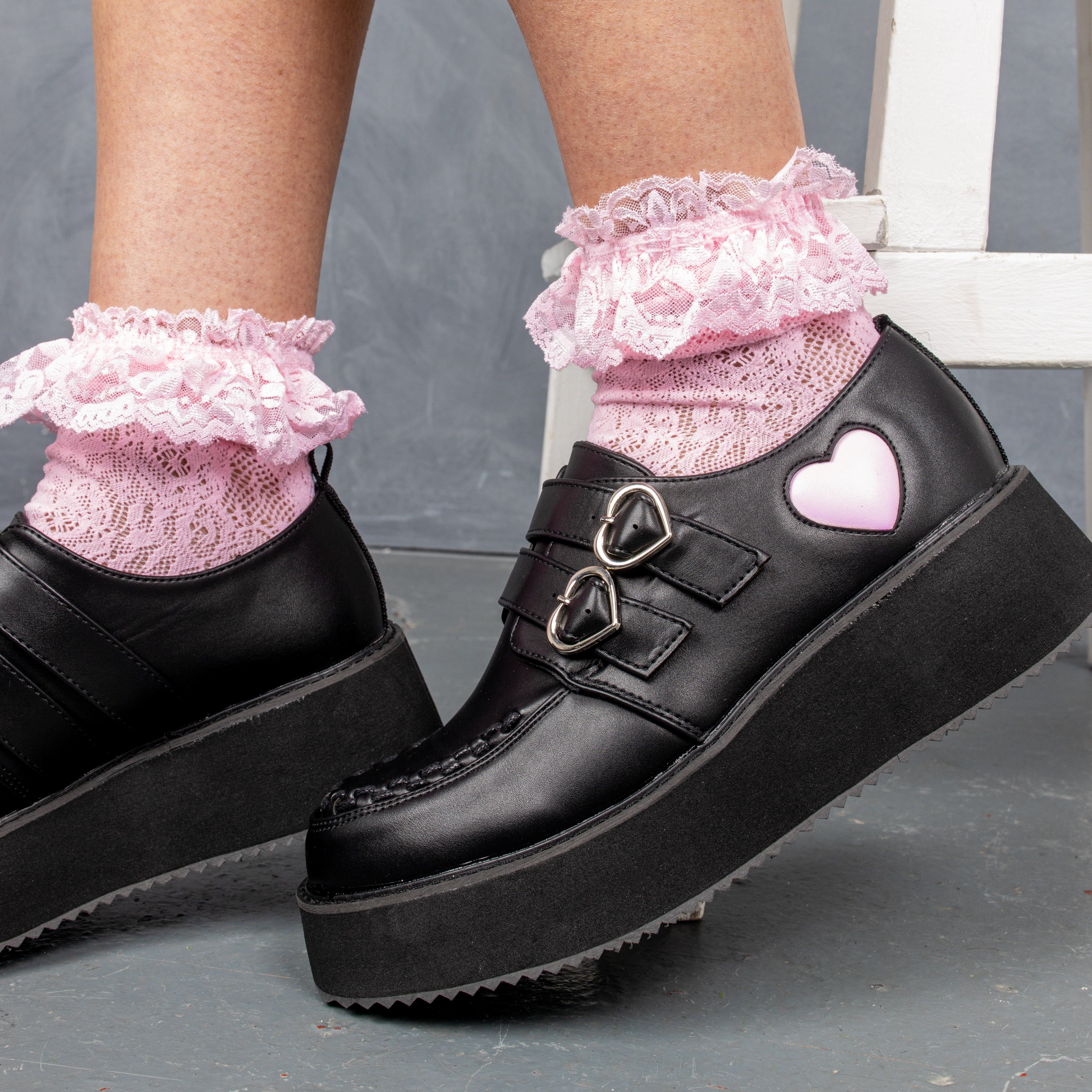 Pothos Pink Heart Wave Platform Shoes sold by Koi Footwear product image thumbnail 5