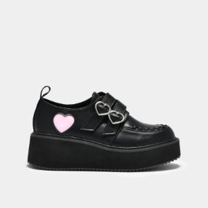 Pothos Pink Heart Wave Platform Shoes sold by Koi Footwear