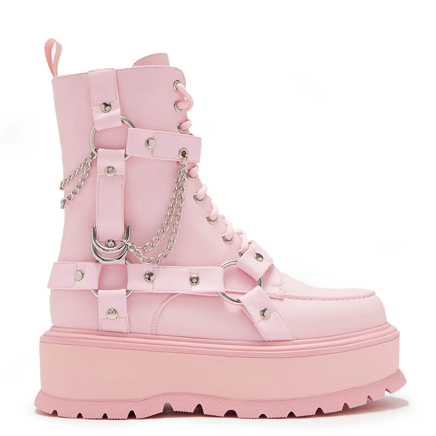 Yami Pastel Pink Platform Boots | Parallel