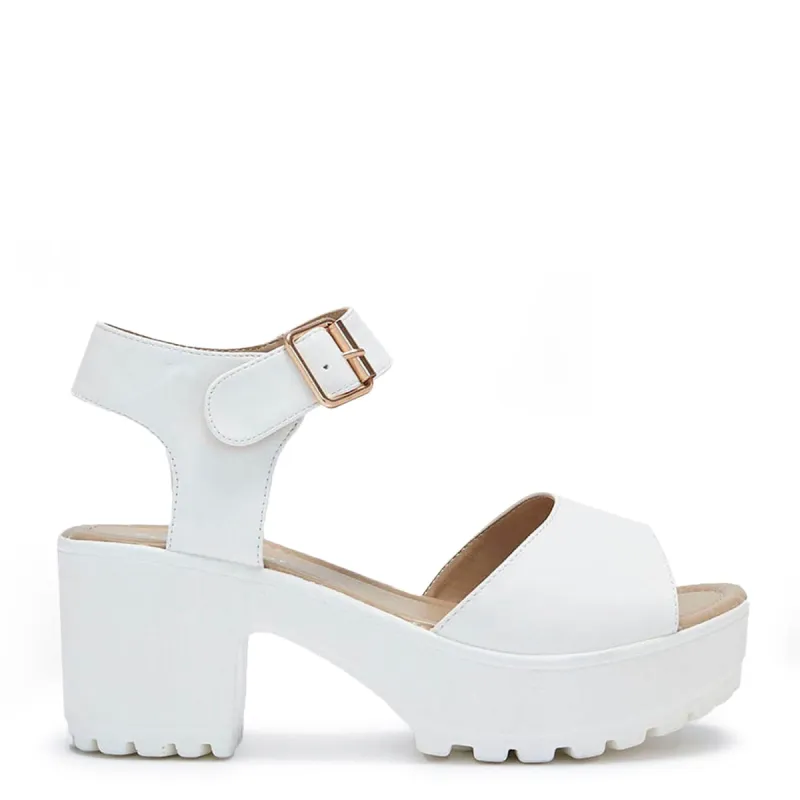 LOR White Chunky Sandals sold by Koi Footwear