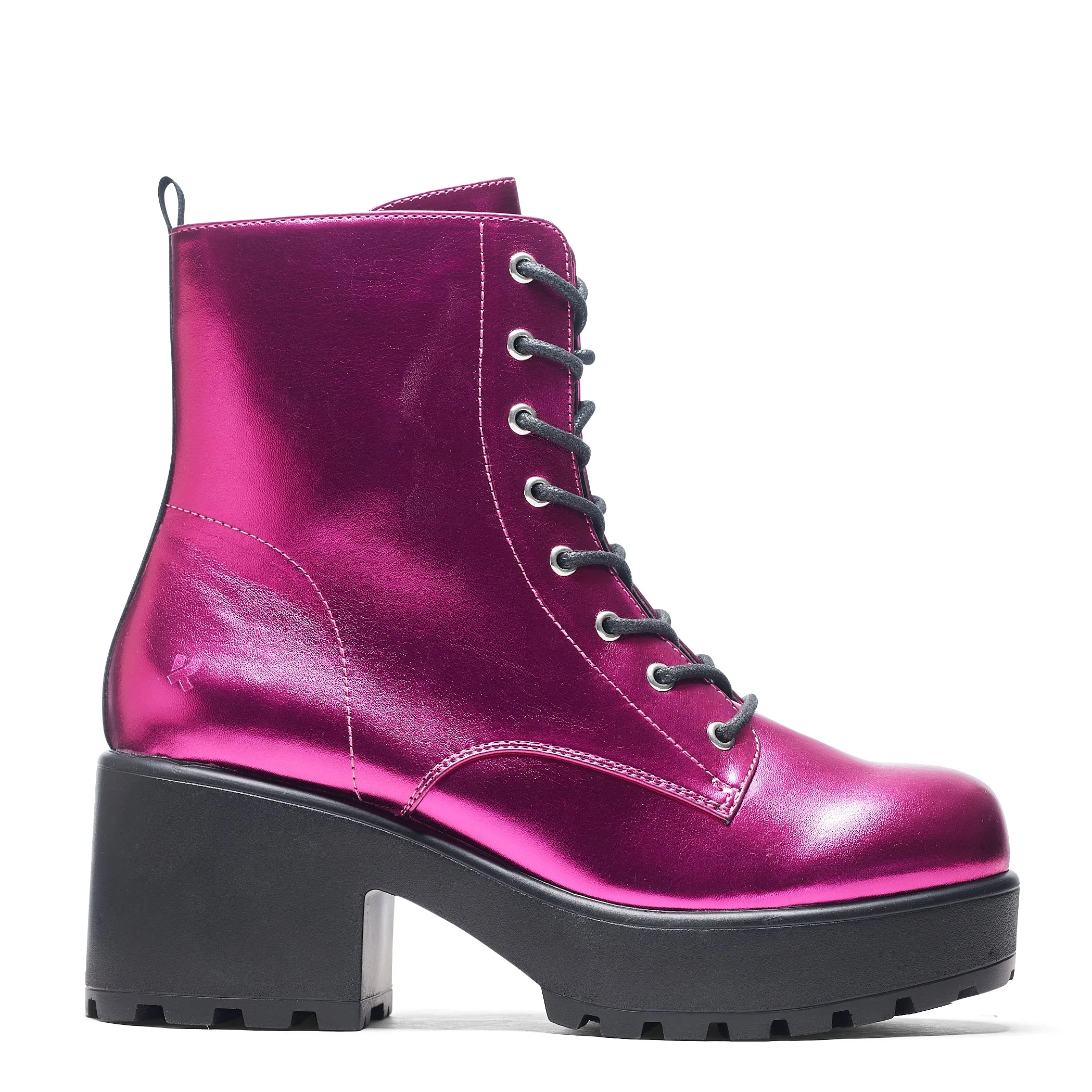 Fuschia Haze Military Platform Boots sold by Koi Footwear